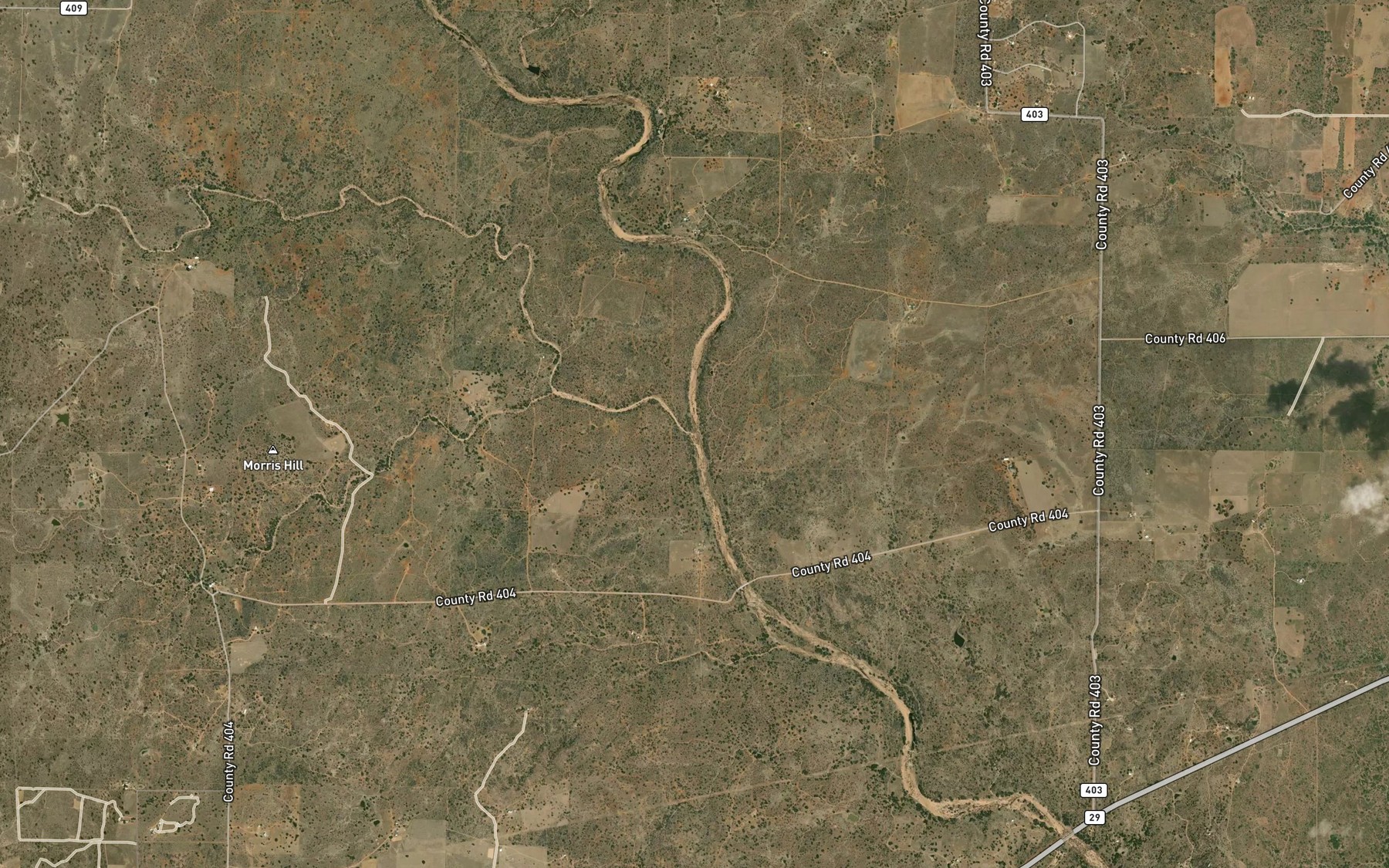 Satellite map of the North Willow Creek