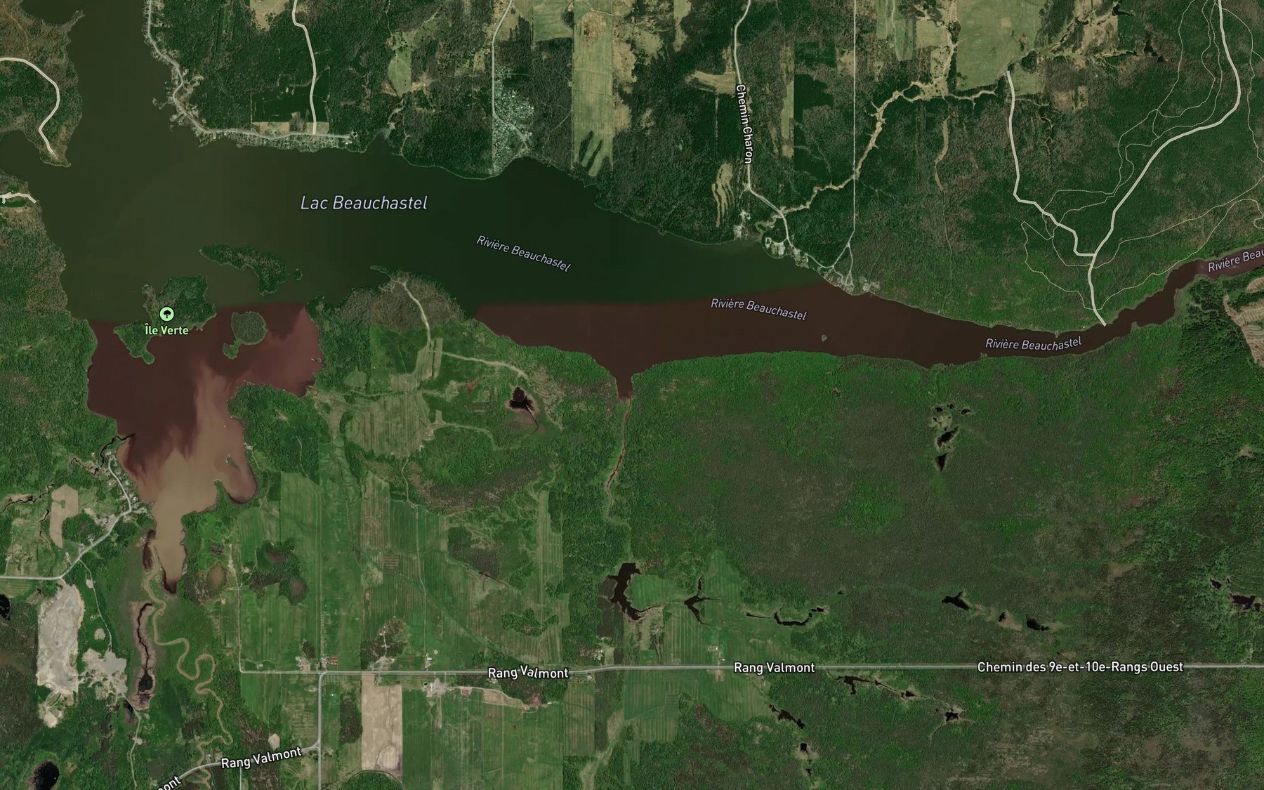 Satellite map of the Ruisseau de la Chute