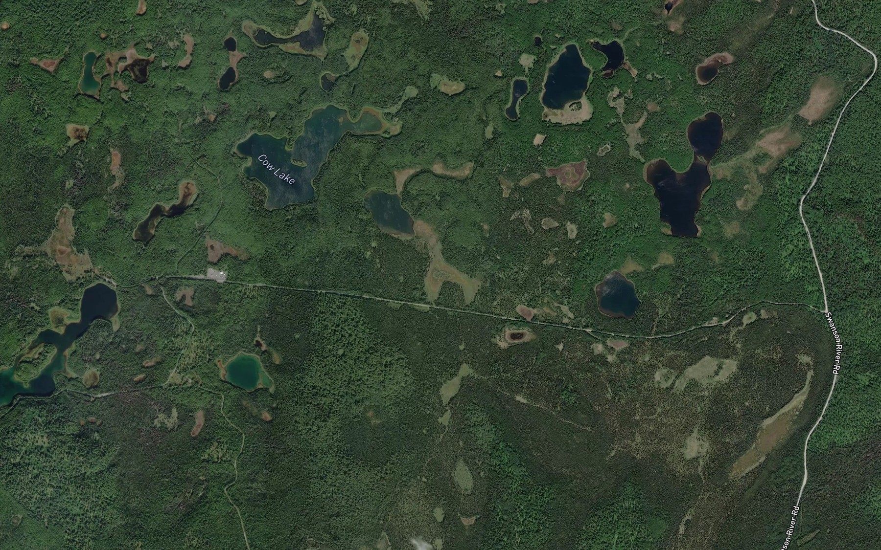Satellite map of the Eevook Lake