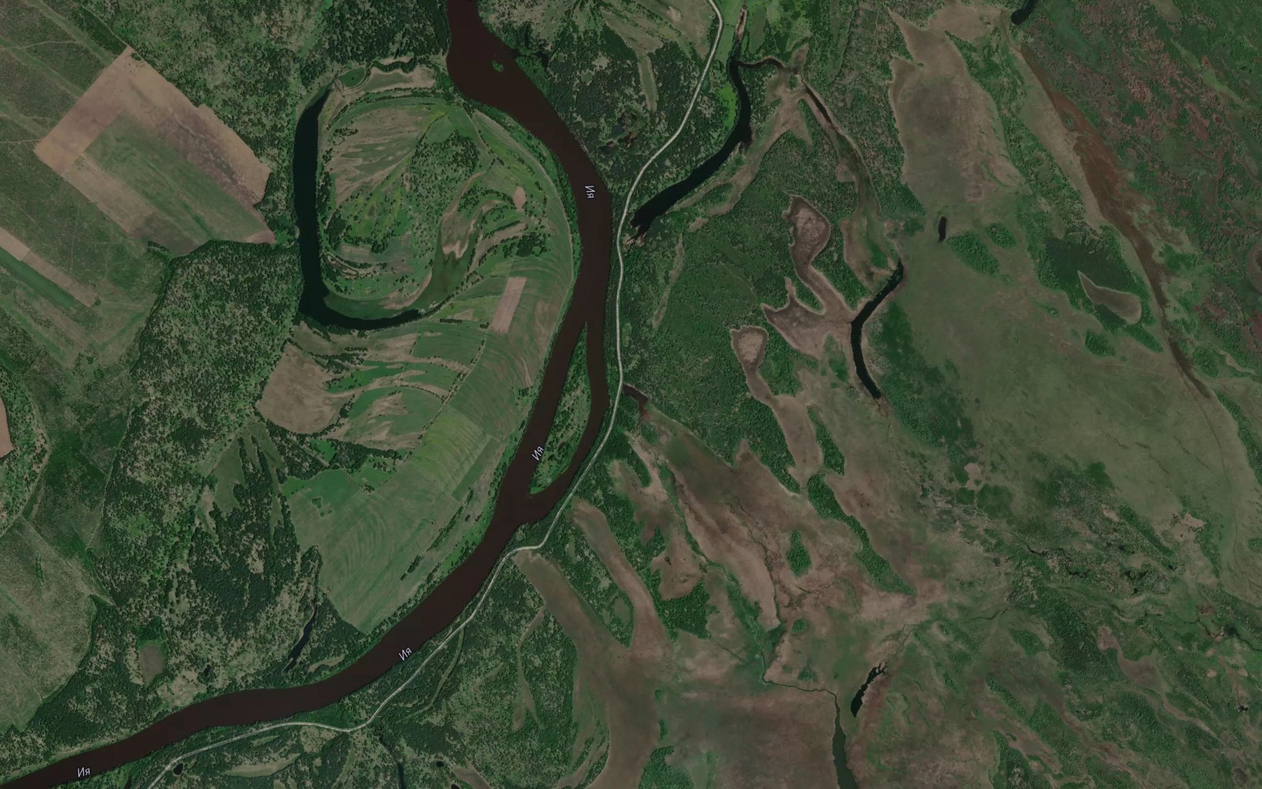 Satellite map of the Nizhniy Umykey