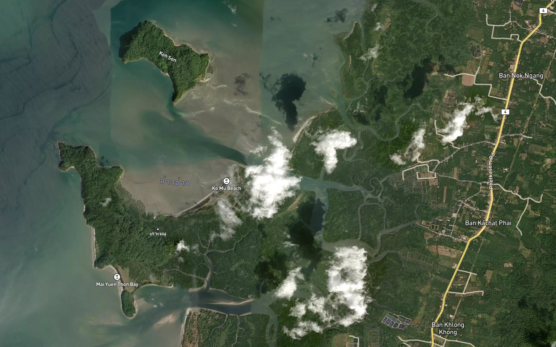 Satellite map of the Khlong Lao Non