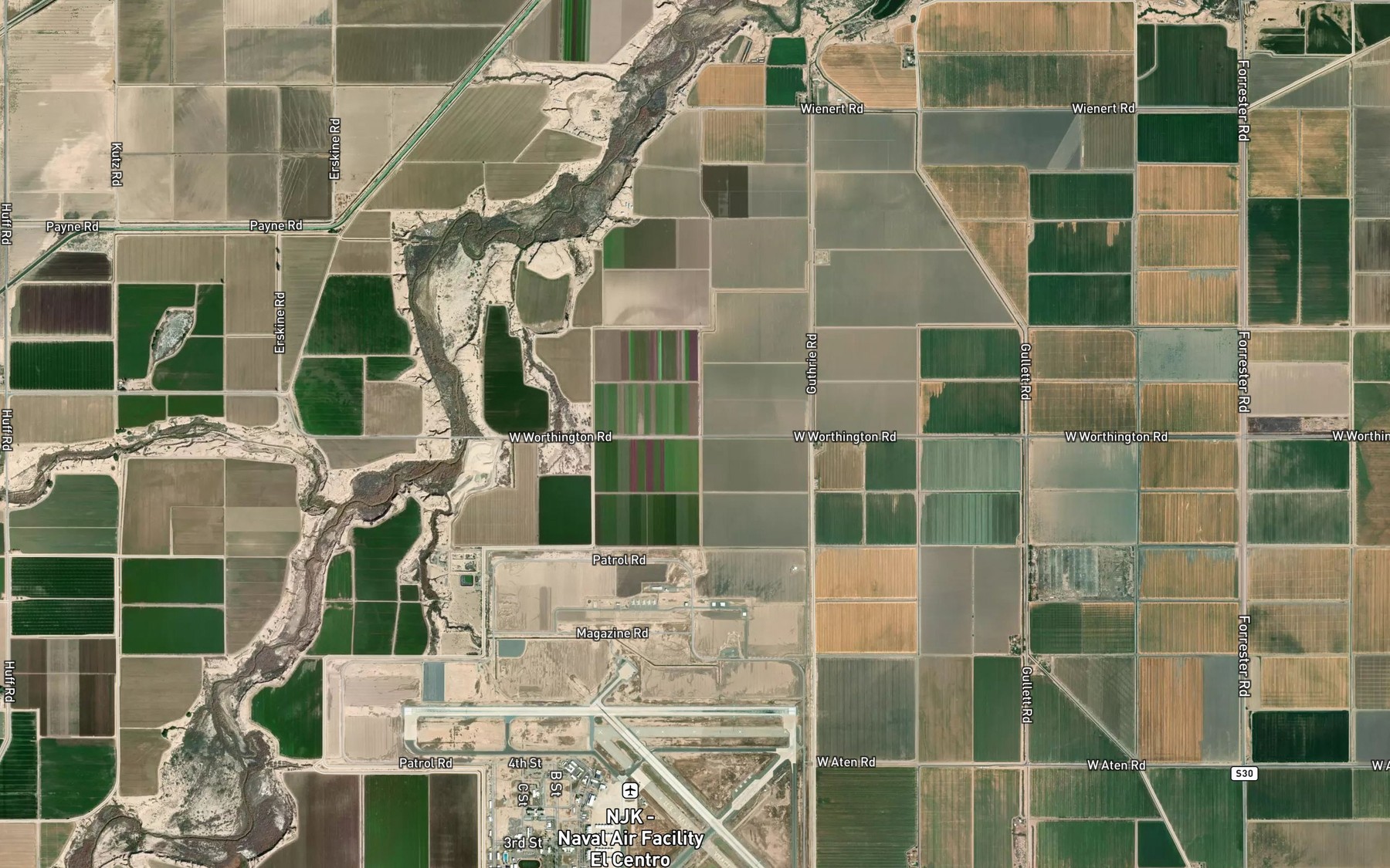 Satellite map of the Rice Drain Six