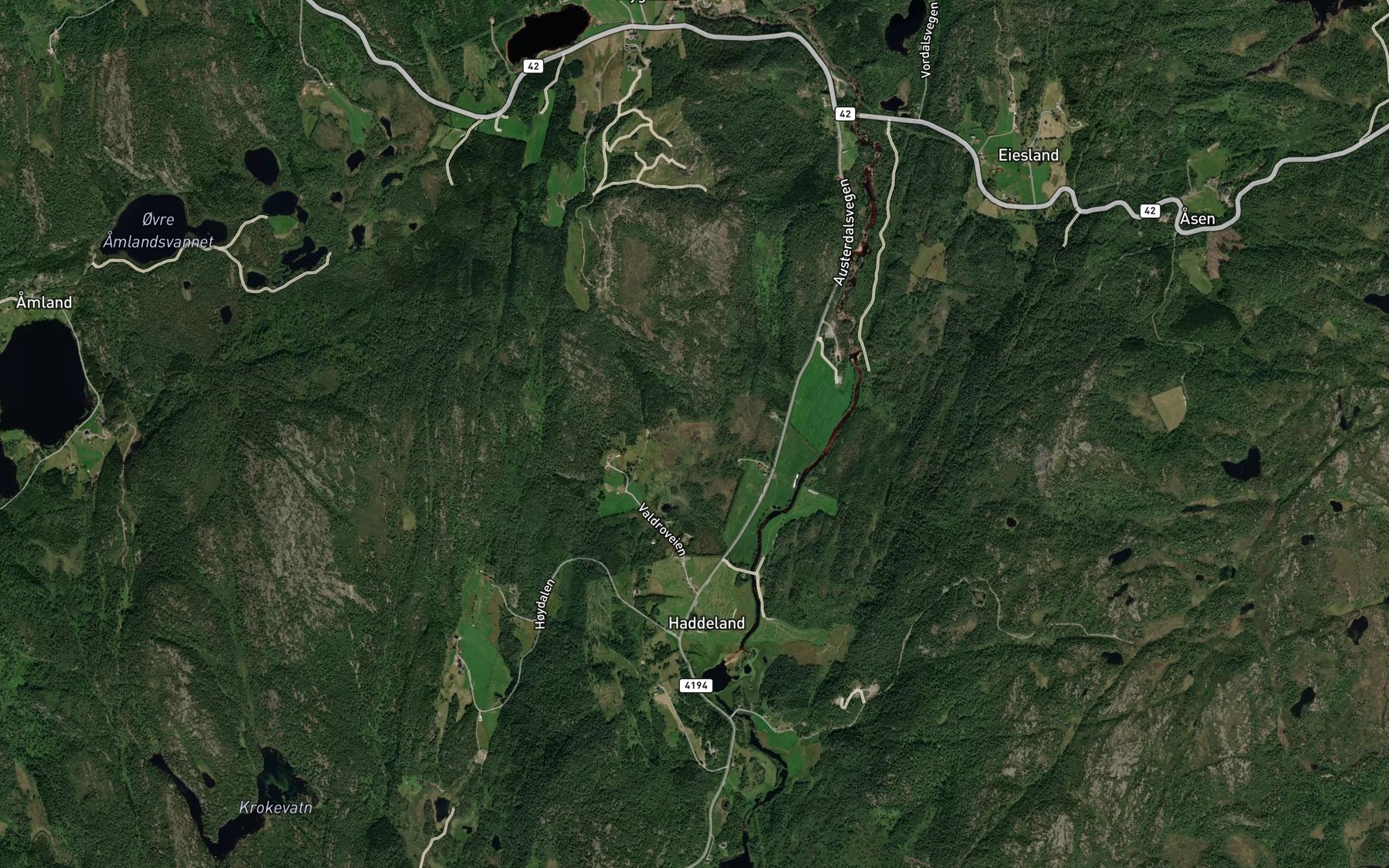 Satellite map of the Litle Valdrotjonn