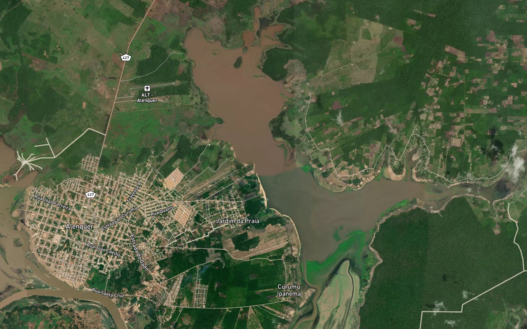 Satellite map of the Lago Curumu
