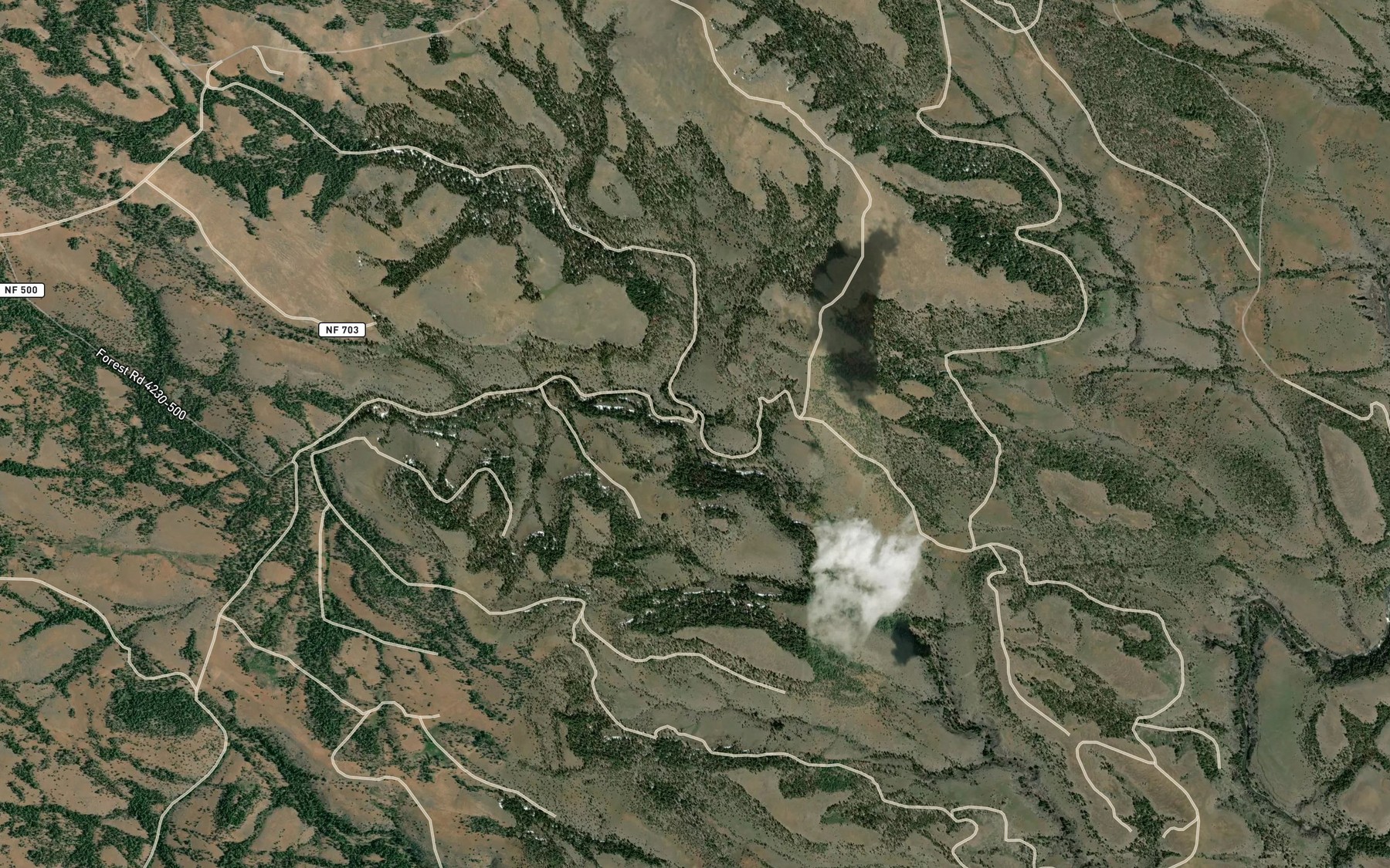 Satellite map of the North Fox Canyon Creek