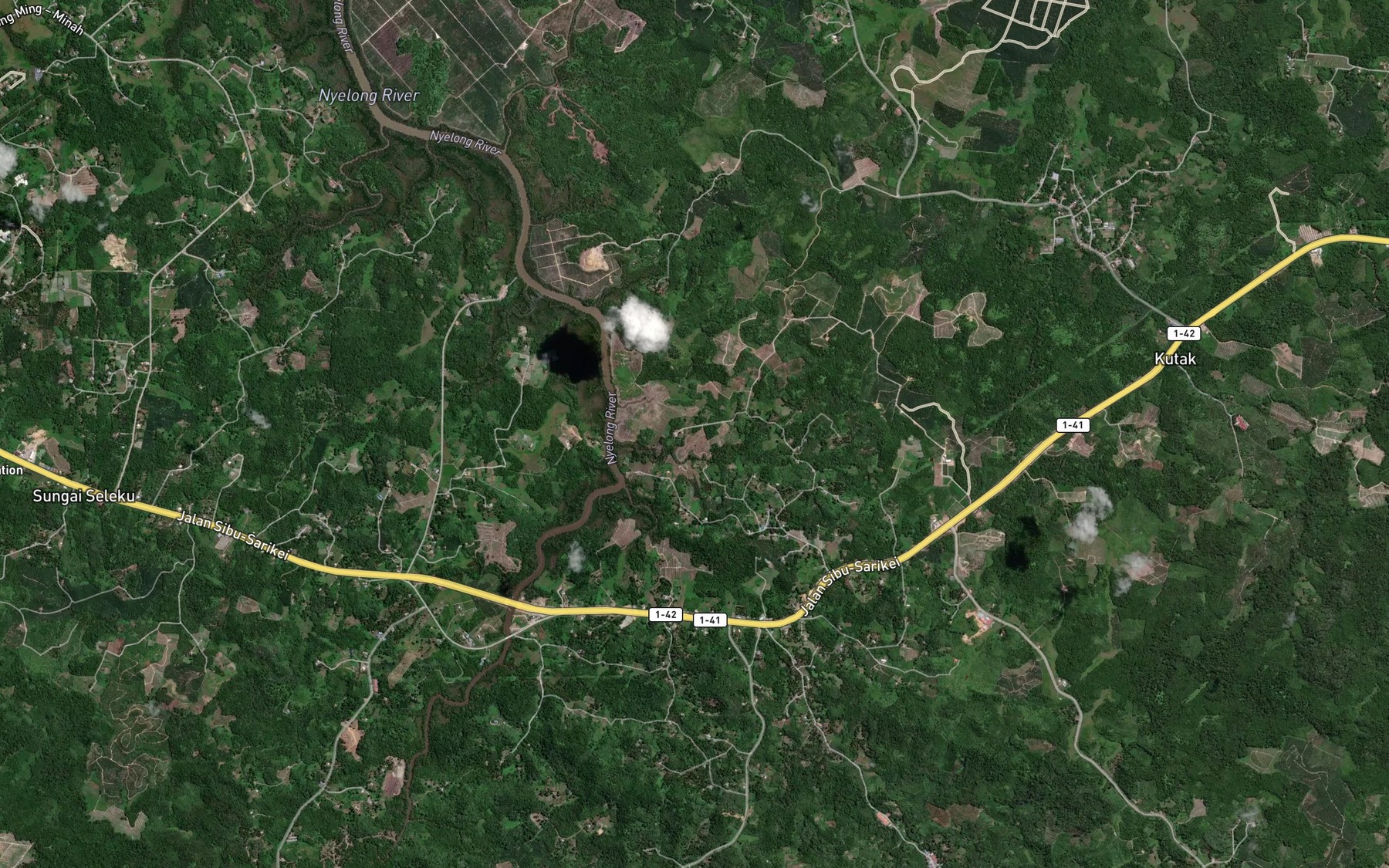 Satellite map of the Sungai Kebu