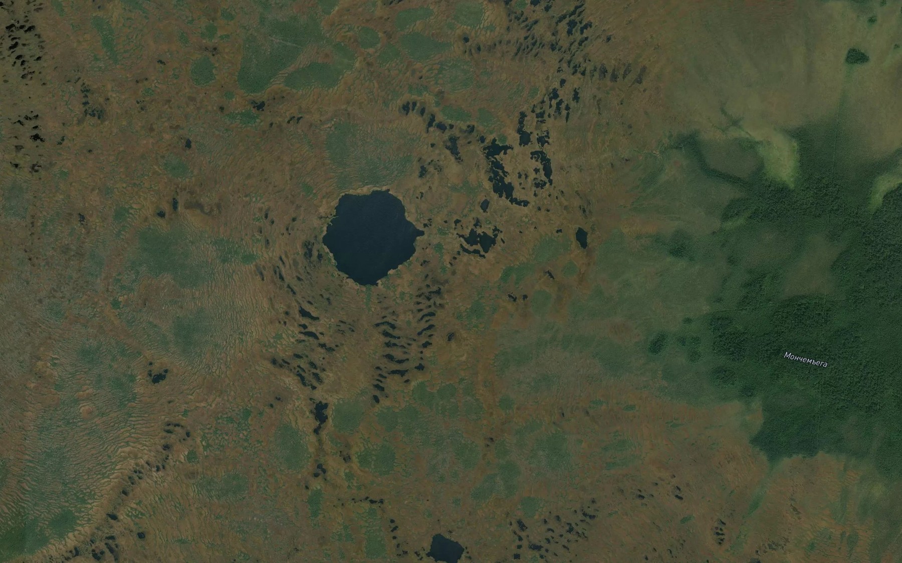 Satellite map of the Ozero Temutty-Sor