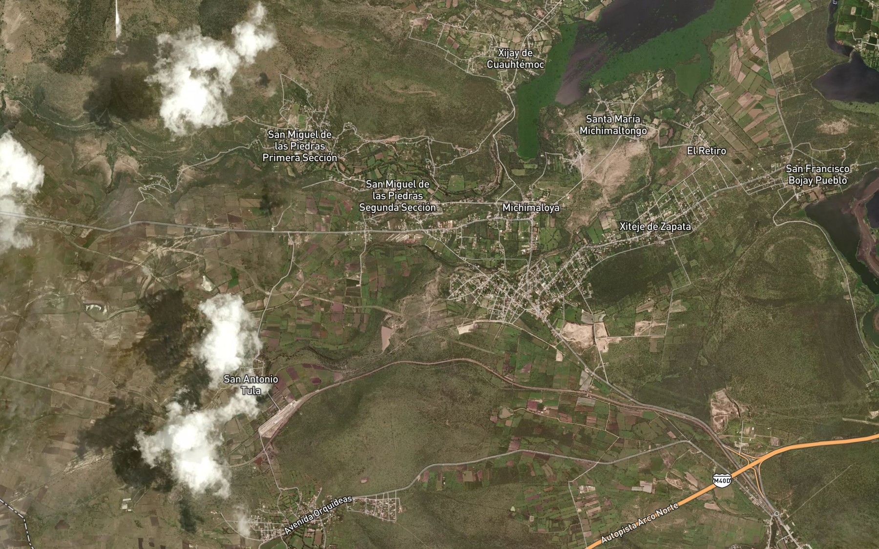 Satellite map of the Rio Tecolote