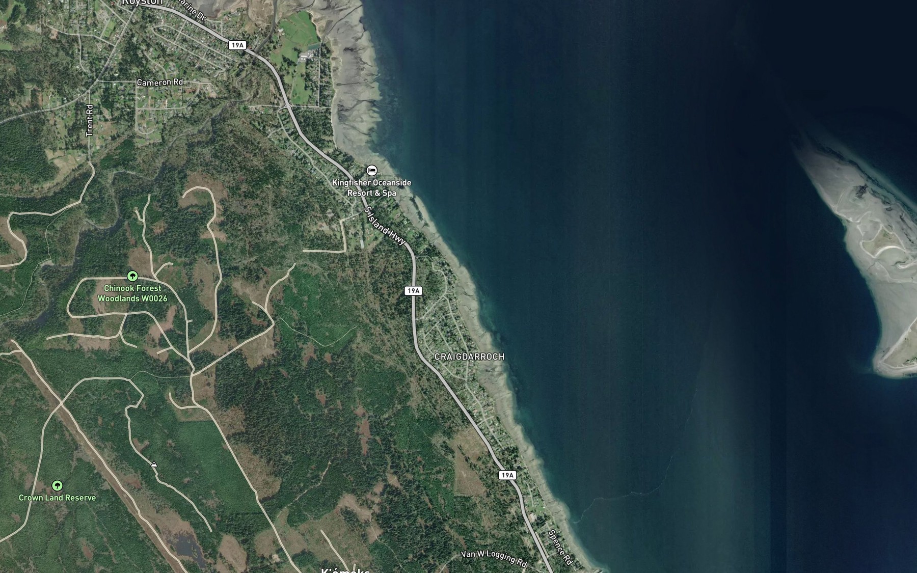 Satellite map of the Beacon Creek