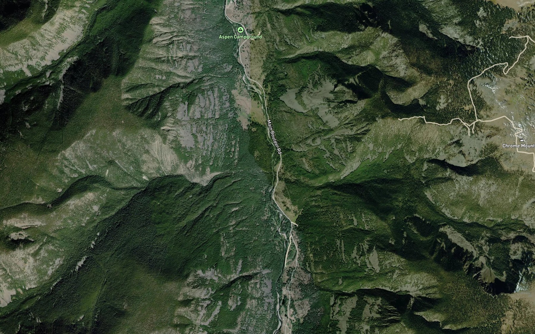 Satellite map of the West Chippy Creek