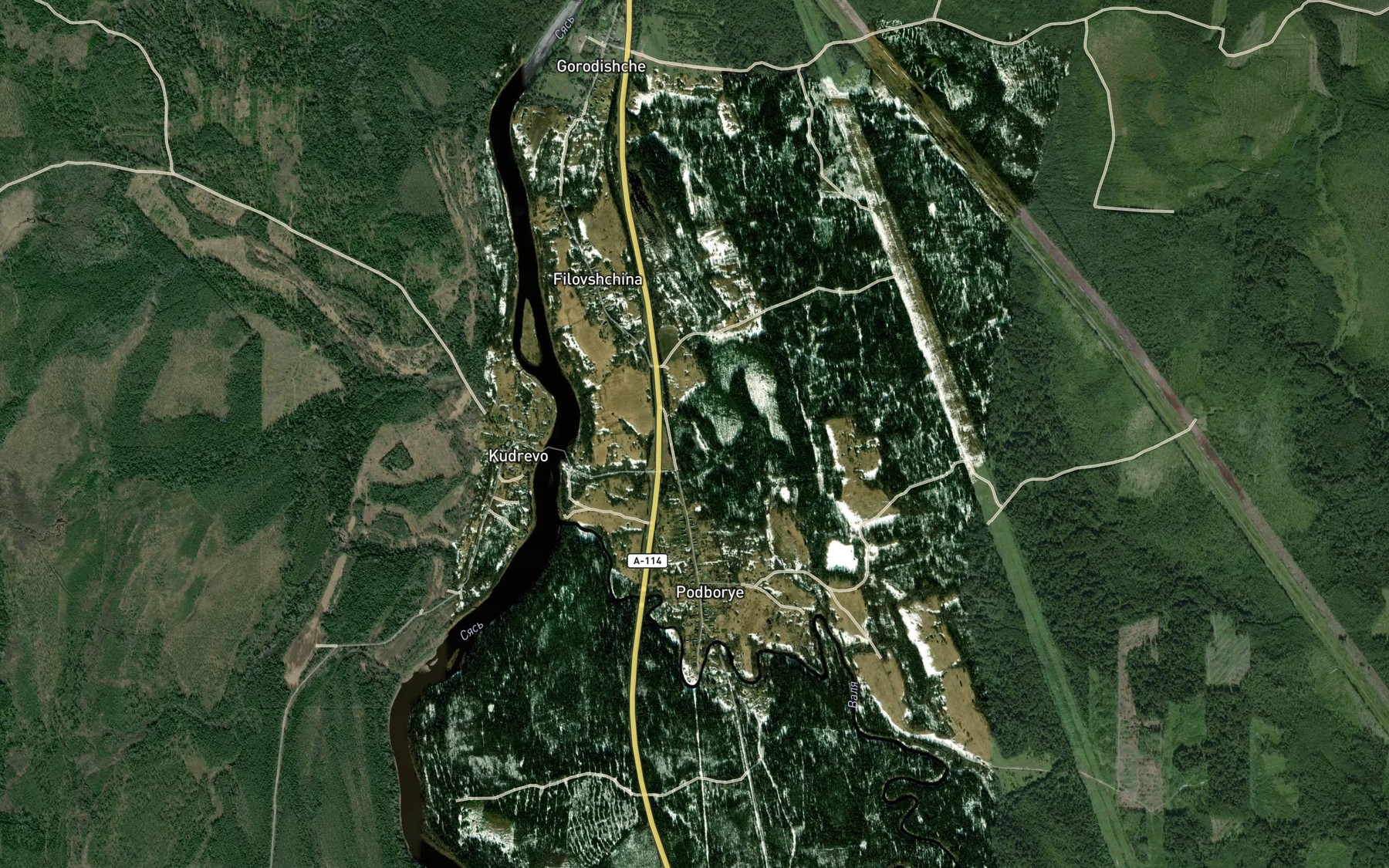Satellite map of the Valya
