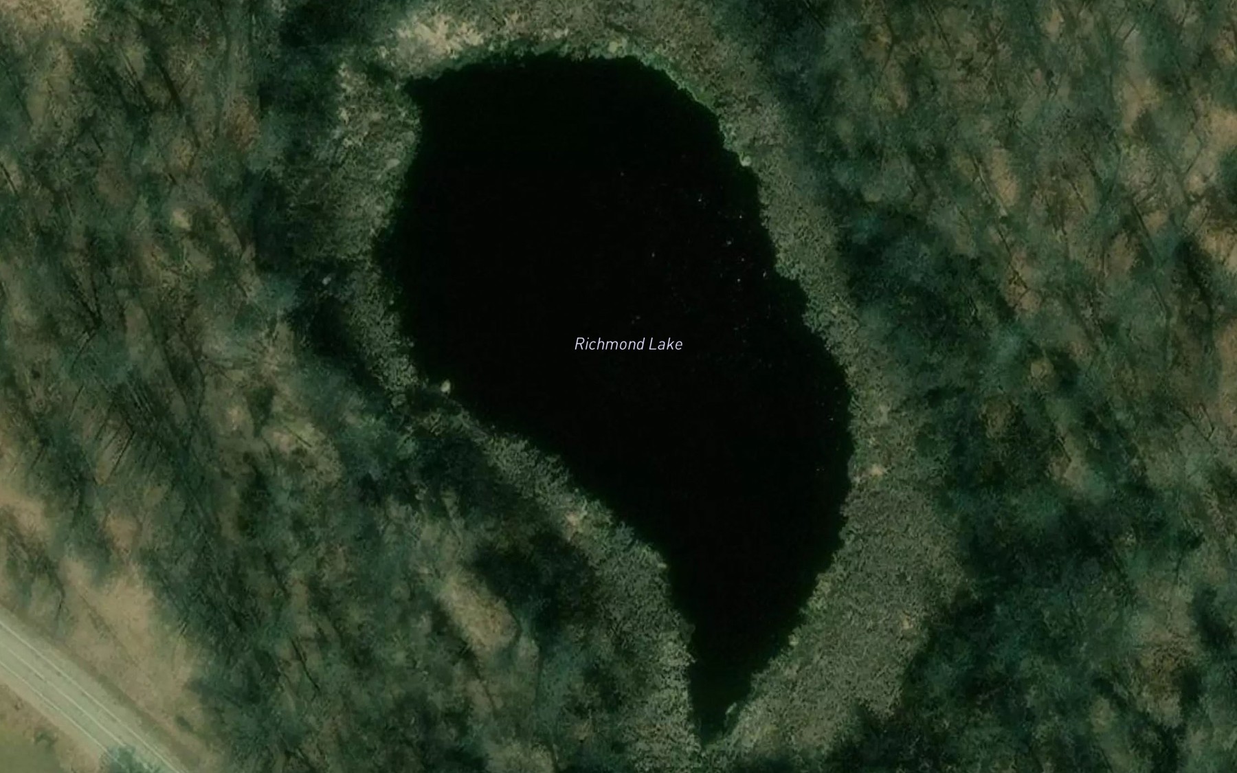 Satellite map of the Richmond Lake