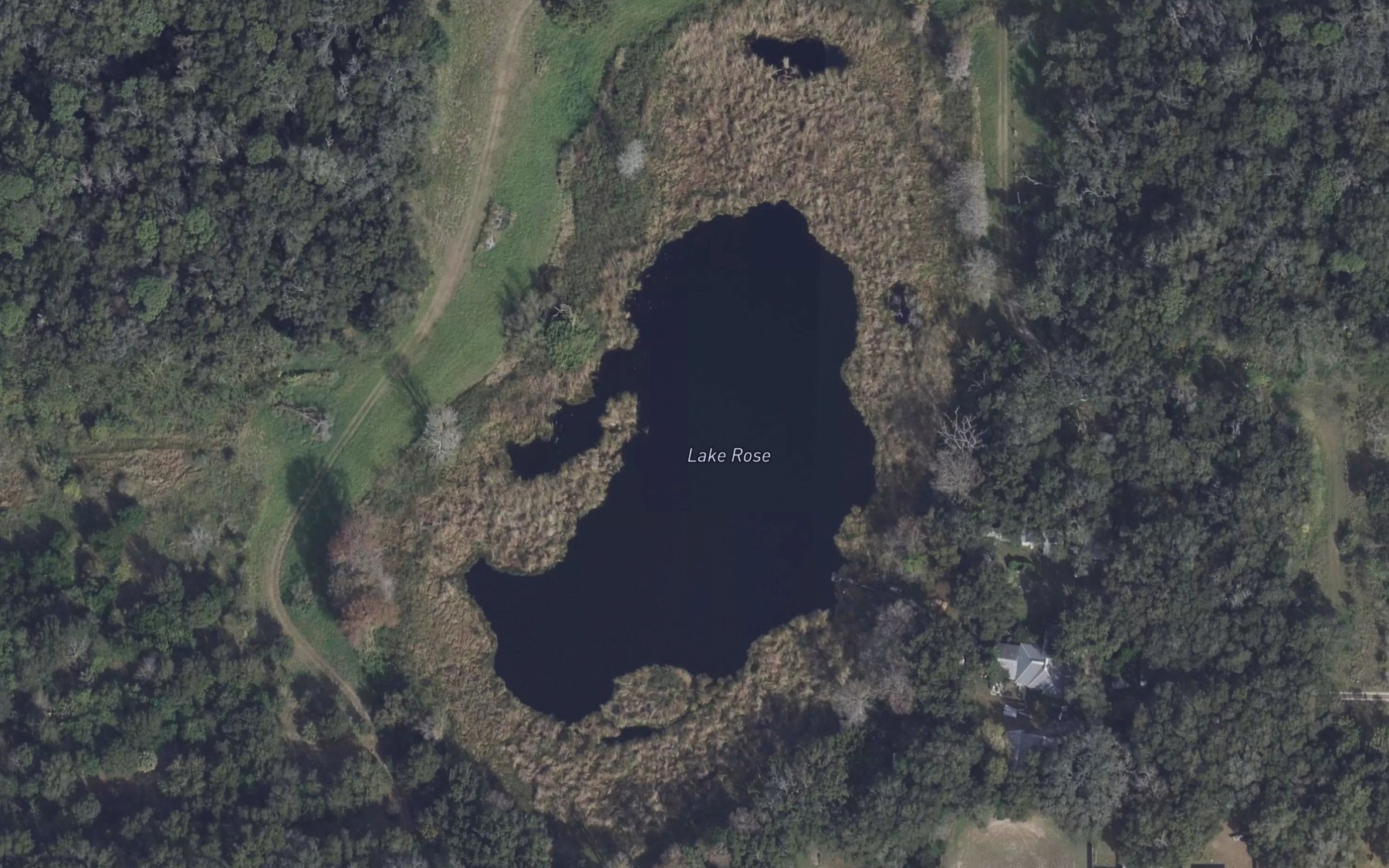 Satellite map of the Lake Rose