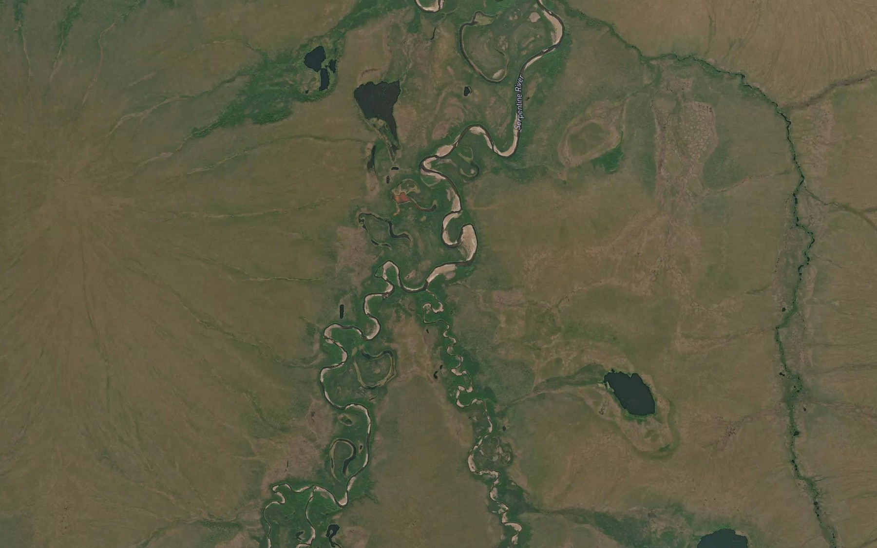 Satellite map of the Hot Springs Creek