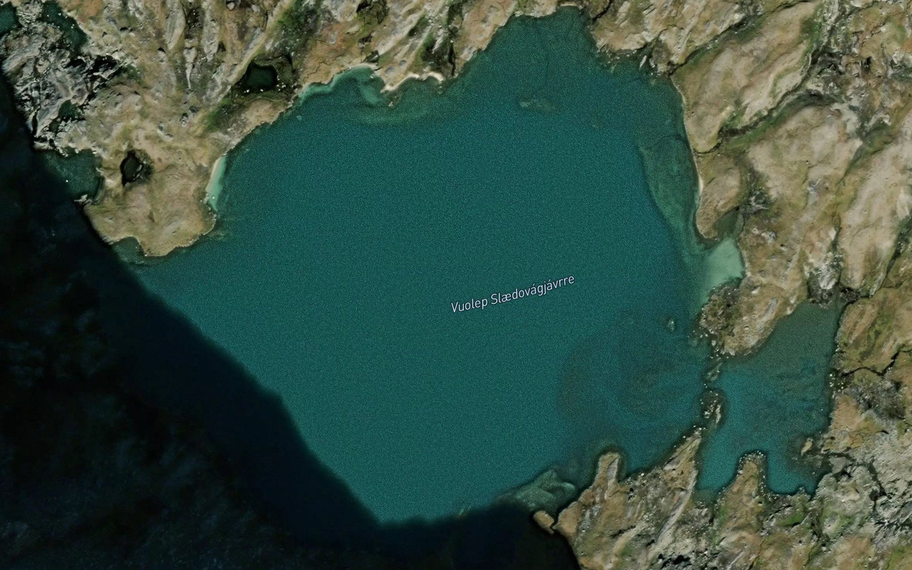 Satellite map of the Vuolep Slaedovagjavrre