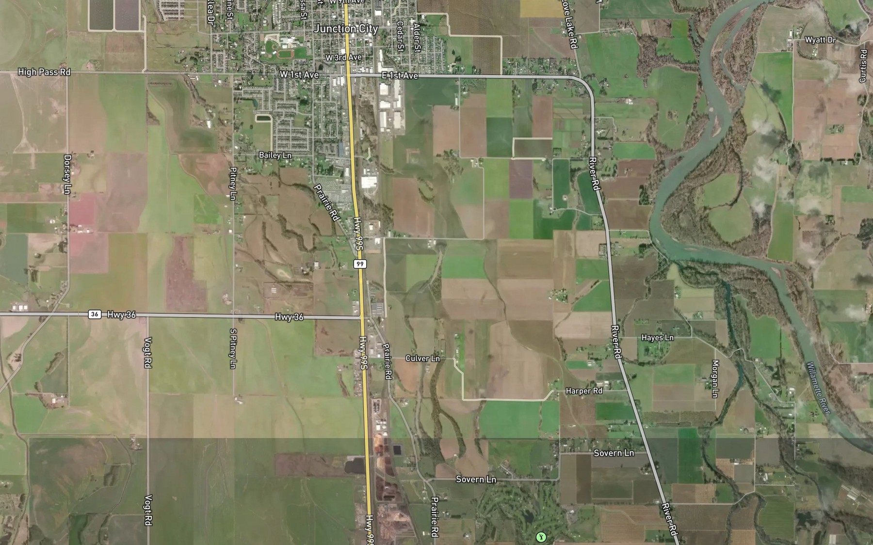 Satellite map of the Bryant Lake