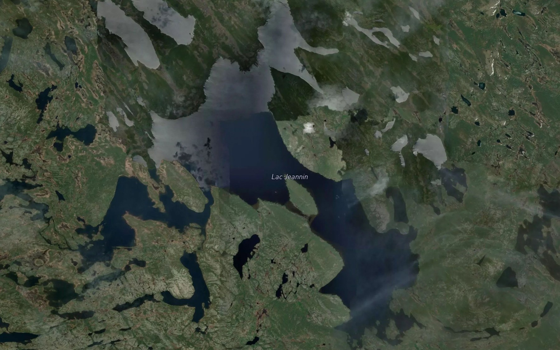 Satellite map of the Lac Jeannin