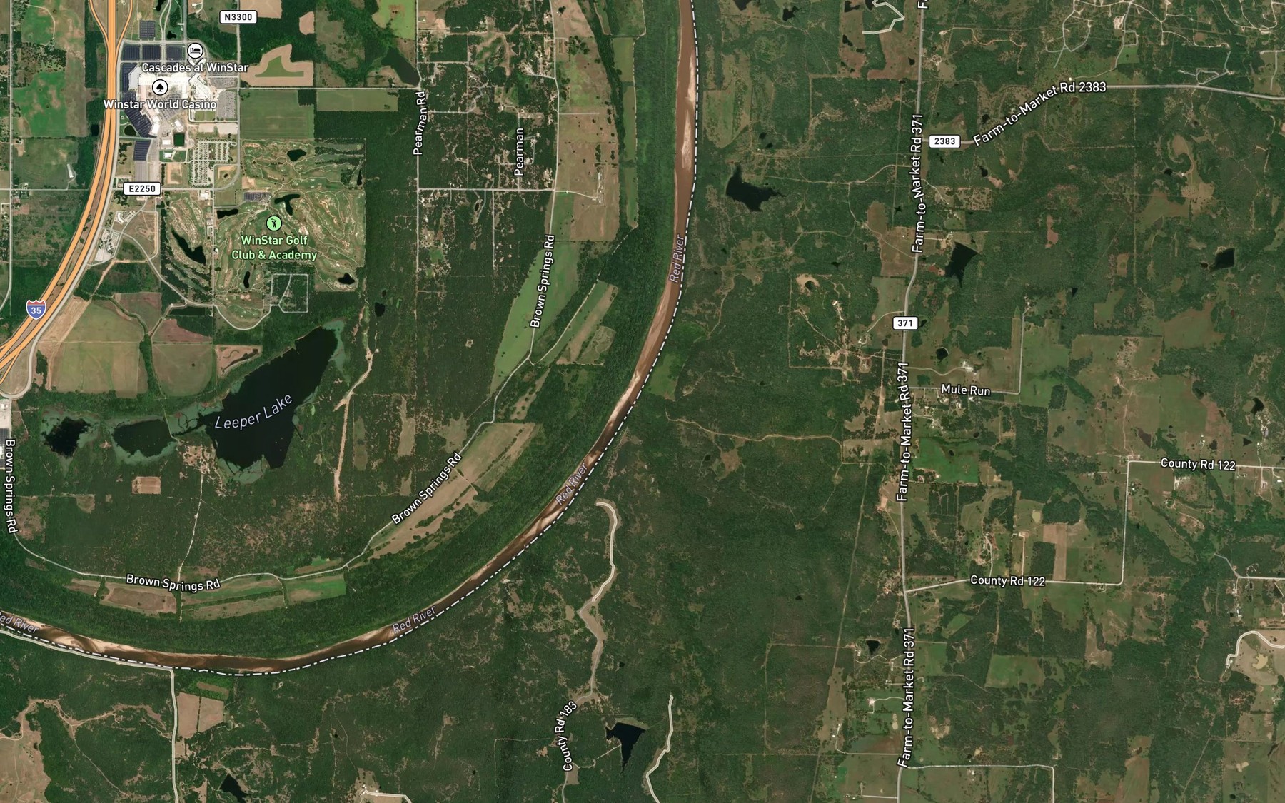 Satellite map of the Mass Creek