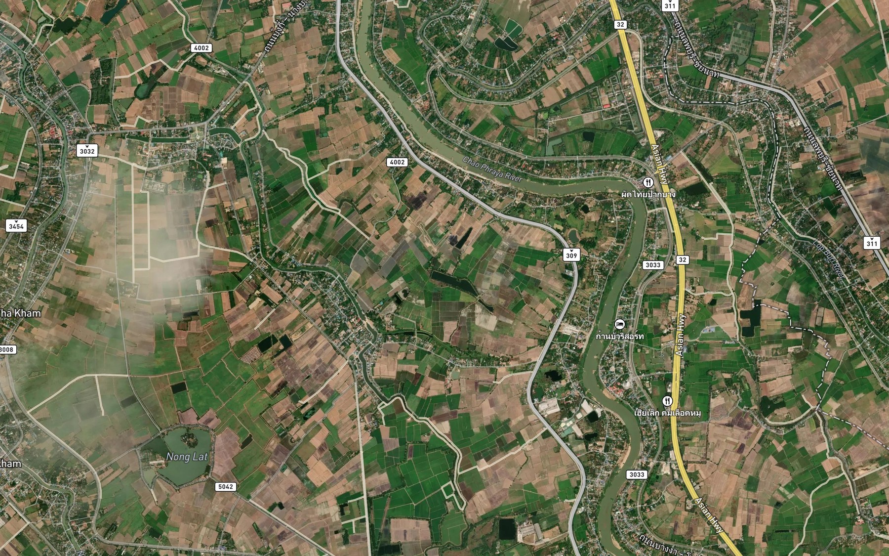 Satellite map of the Nong Sarai