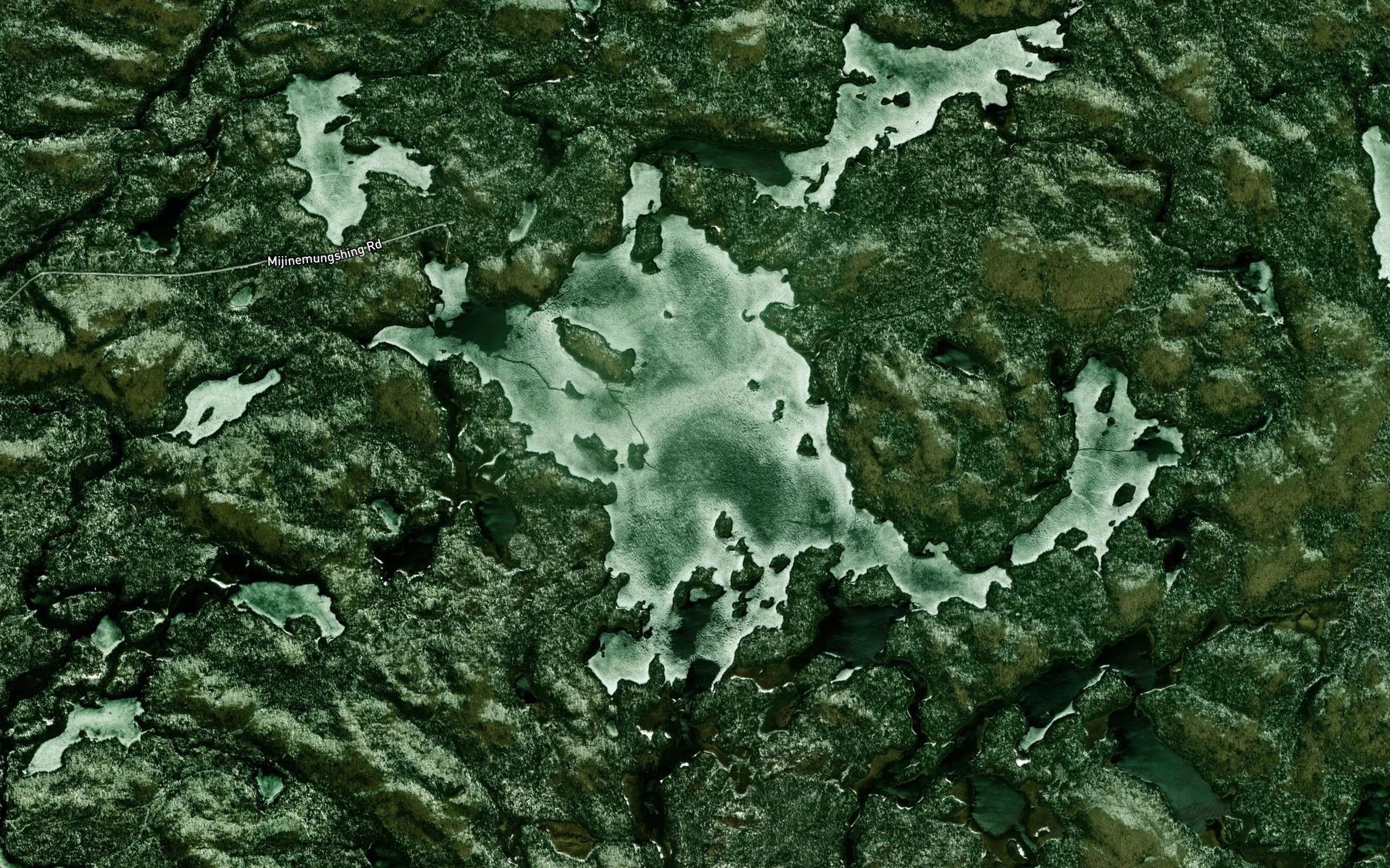 Satellite map of the Mijinemungshing Lake