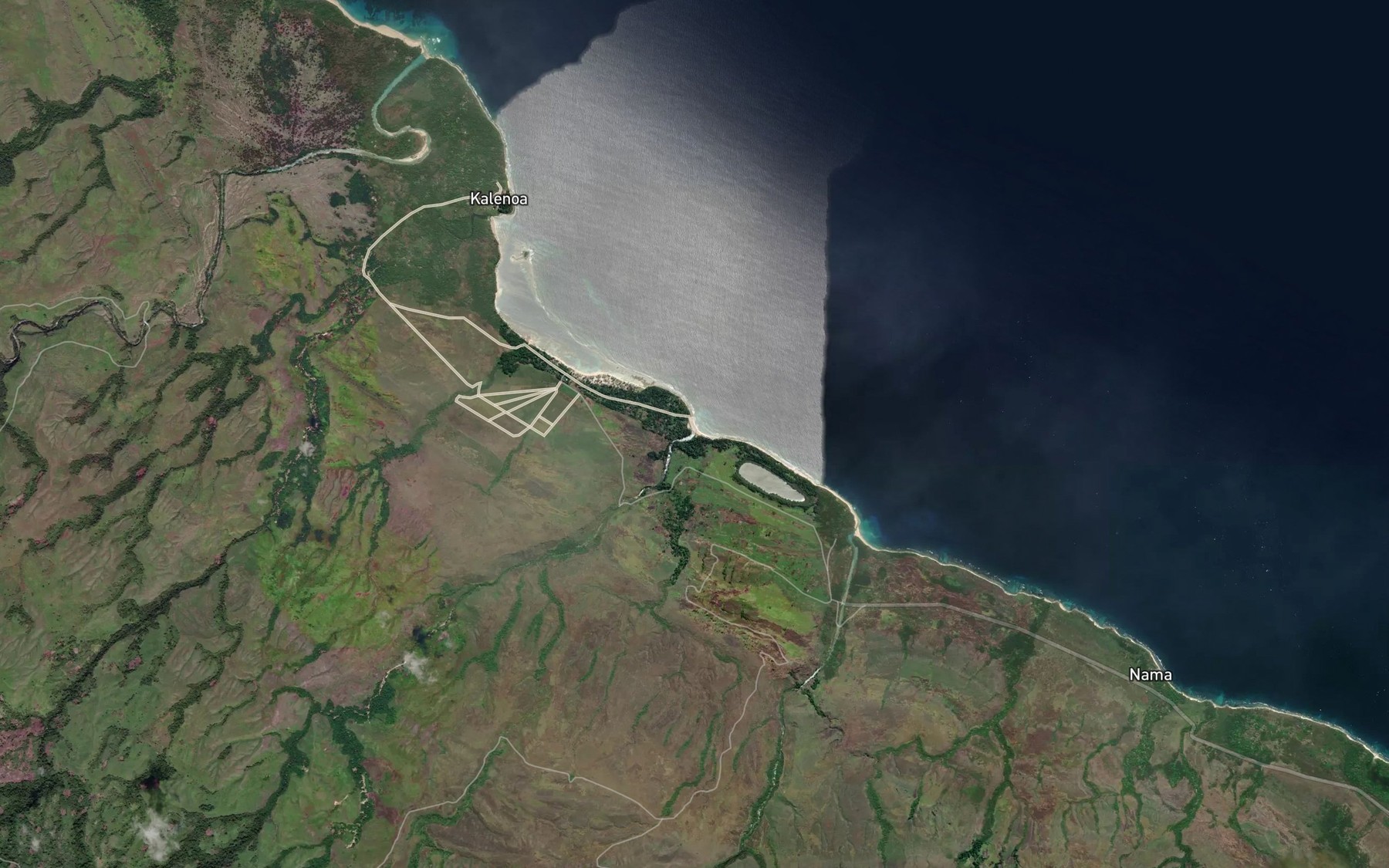 Satellite map of the Sazomu River