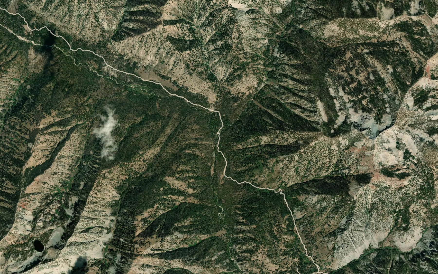 Satellite map of the Ross Fork