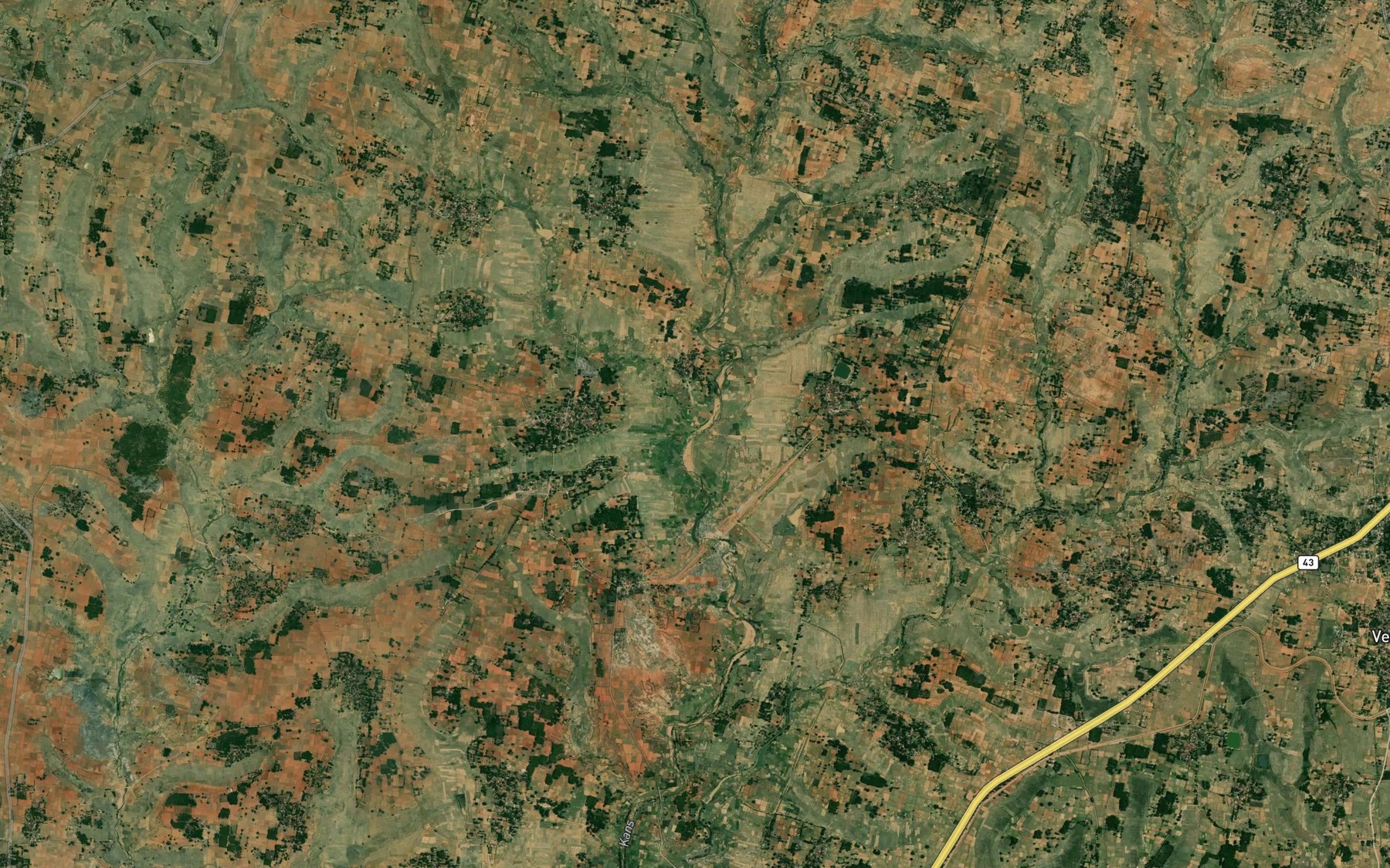 Satellite map of the Kumhar Nadi