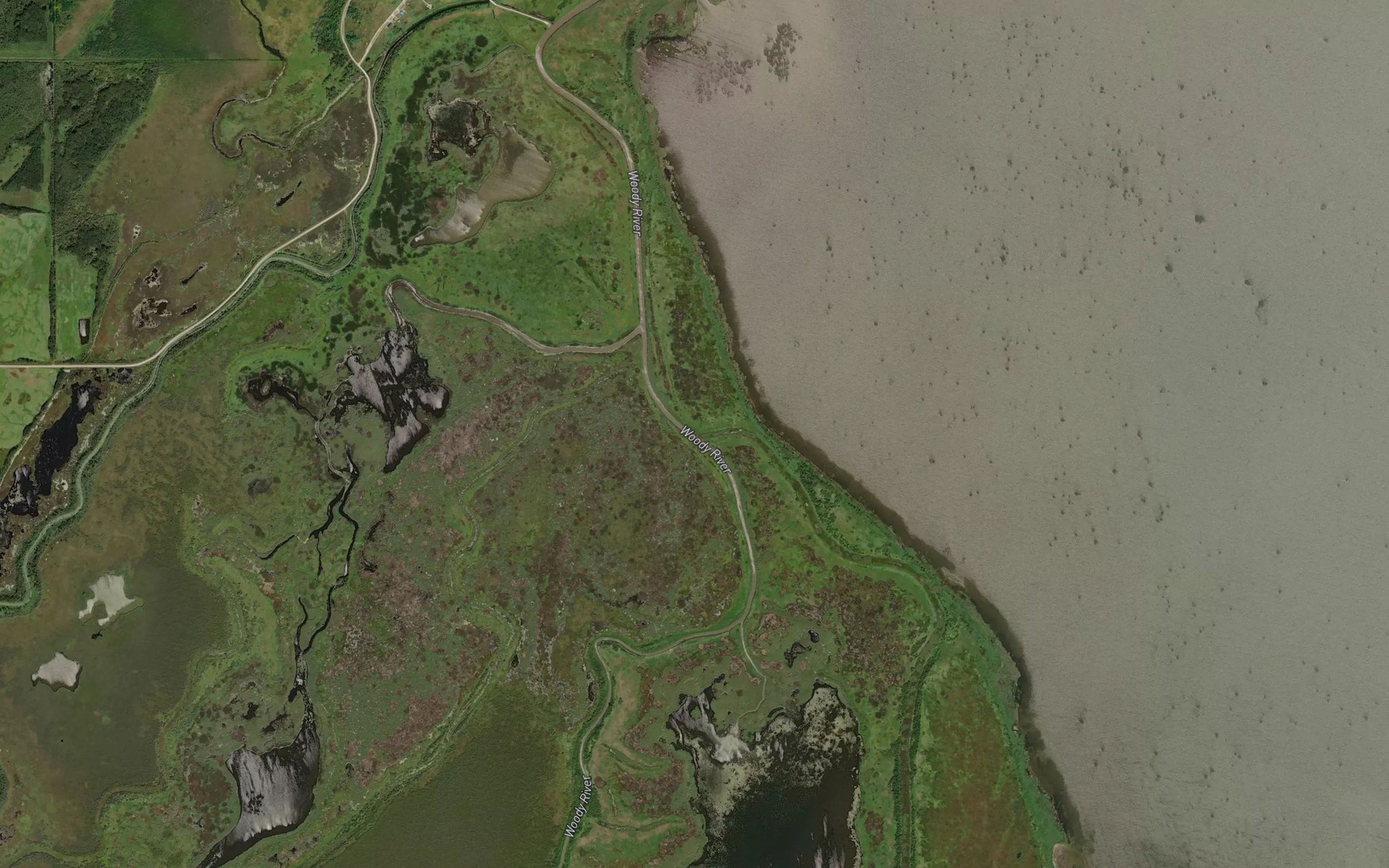 Satellite map of the Poplar Creek