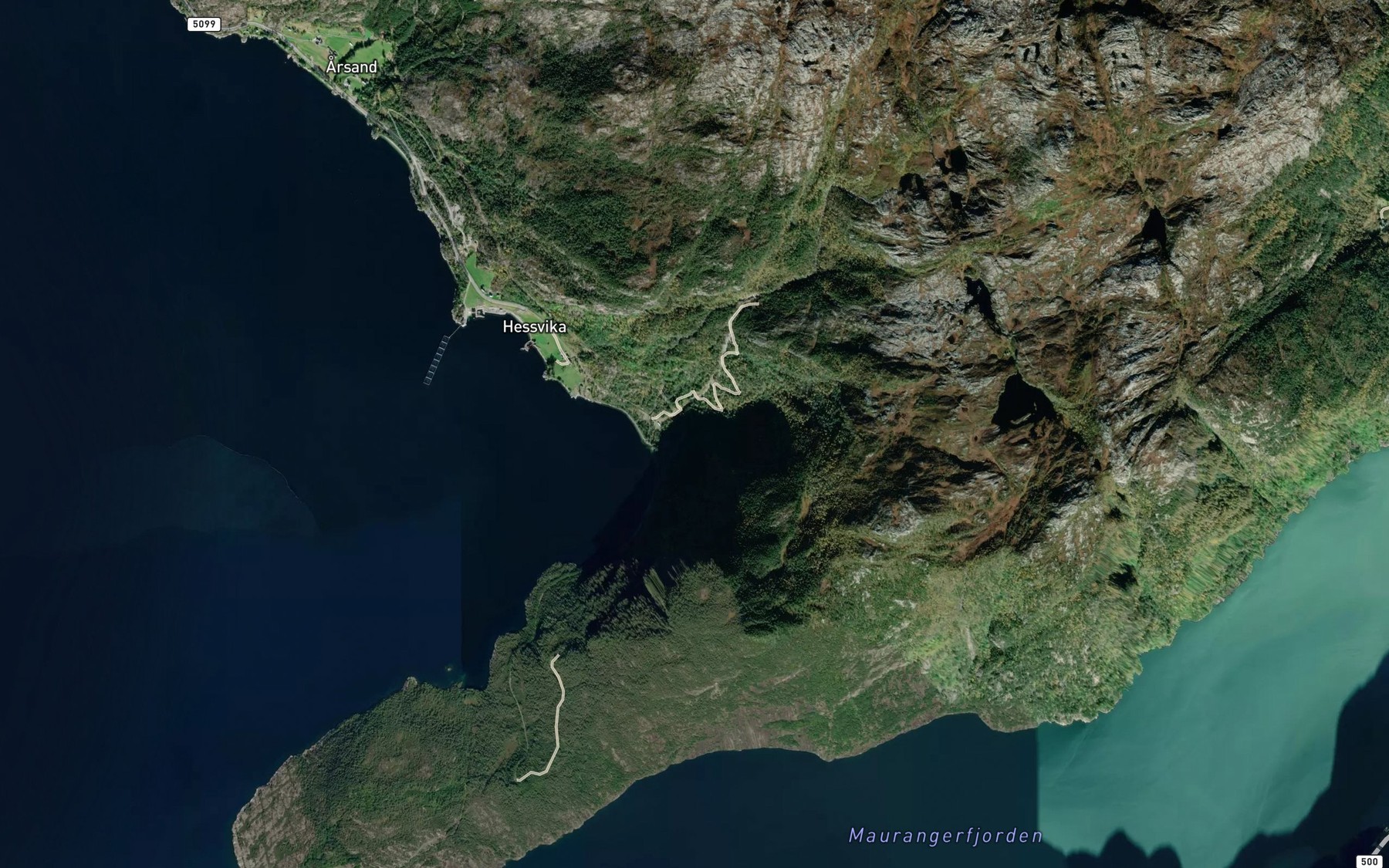 Satellite map of the Kalvaskorbekken