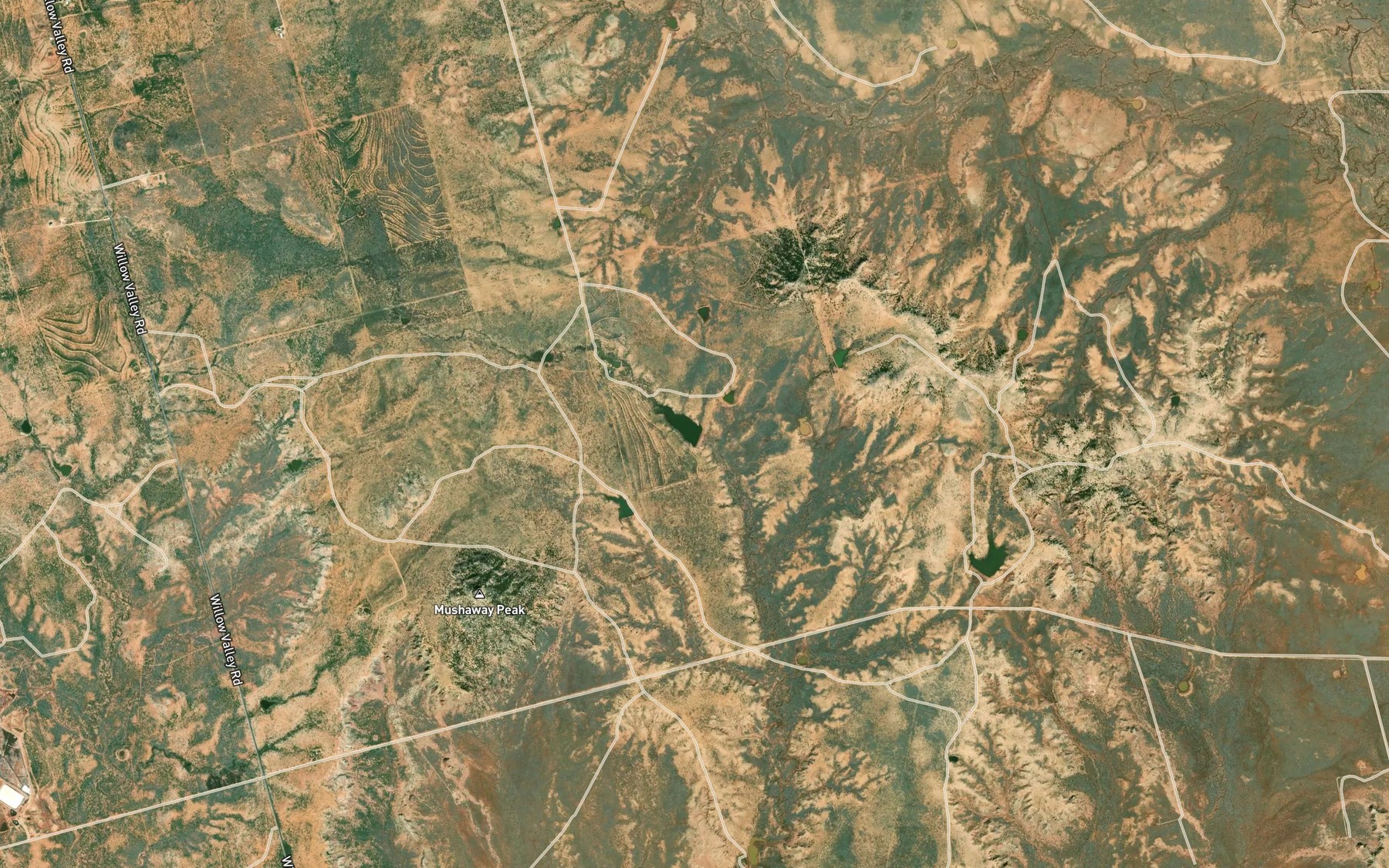 Satellite map of the Edwards Lake