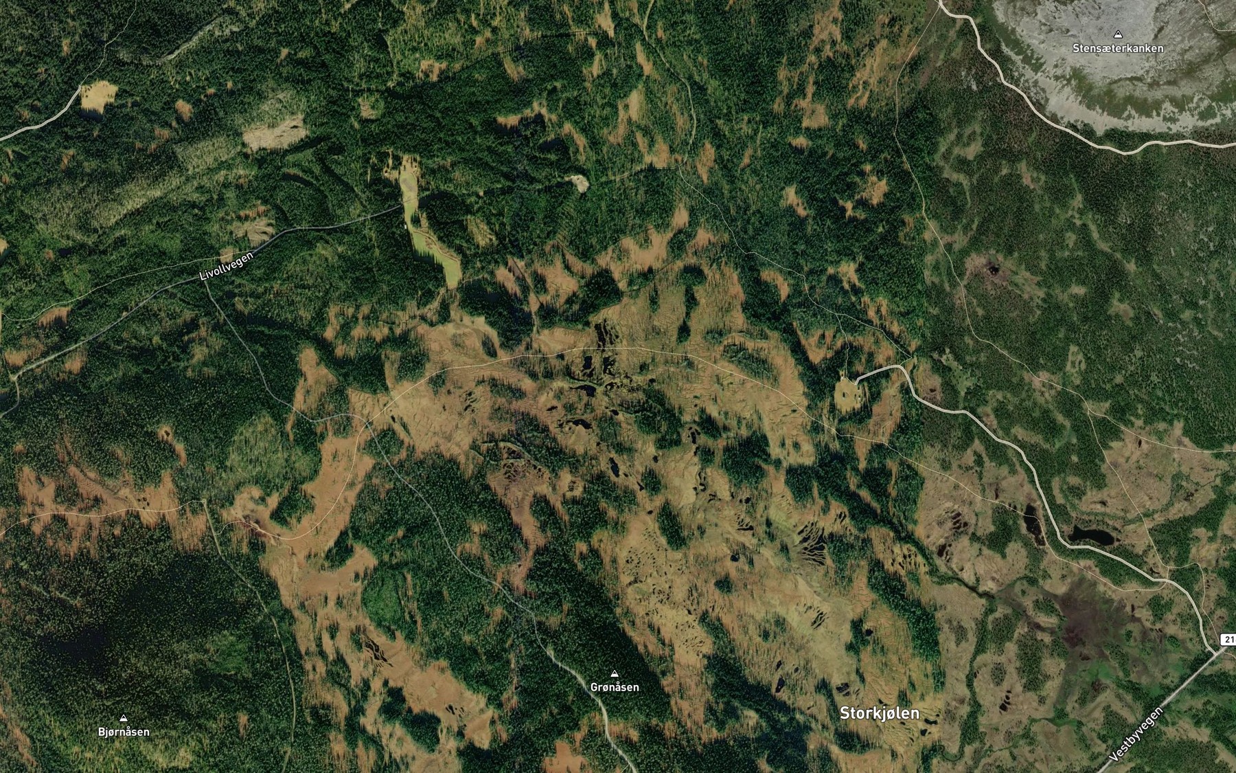 Satellite map of the Grontjorna