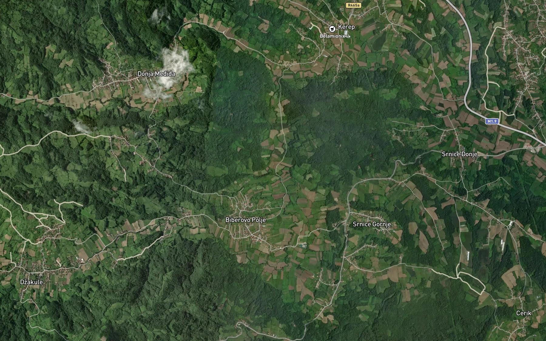 Satellite map of the Dzakulska Reka