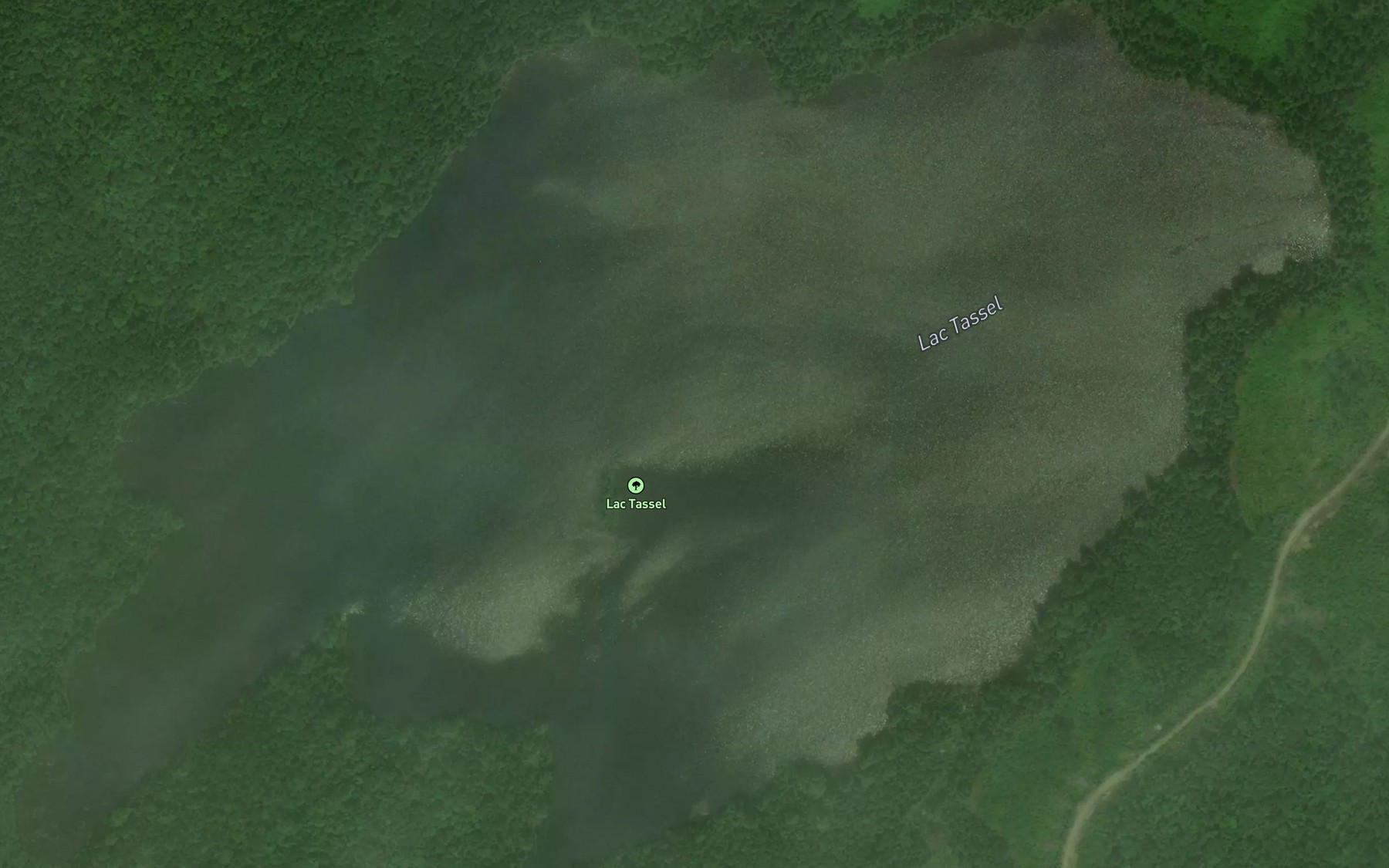 Satellite map of the Lac Tassel