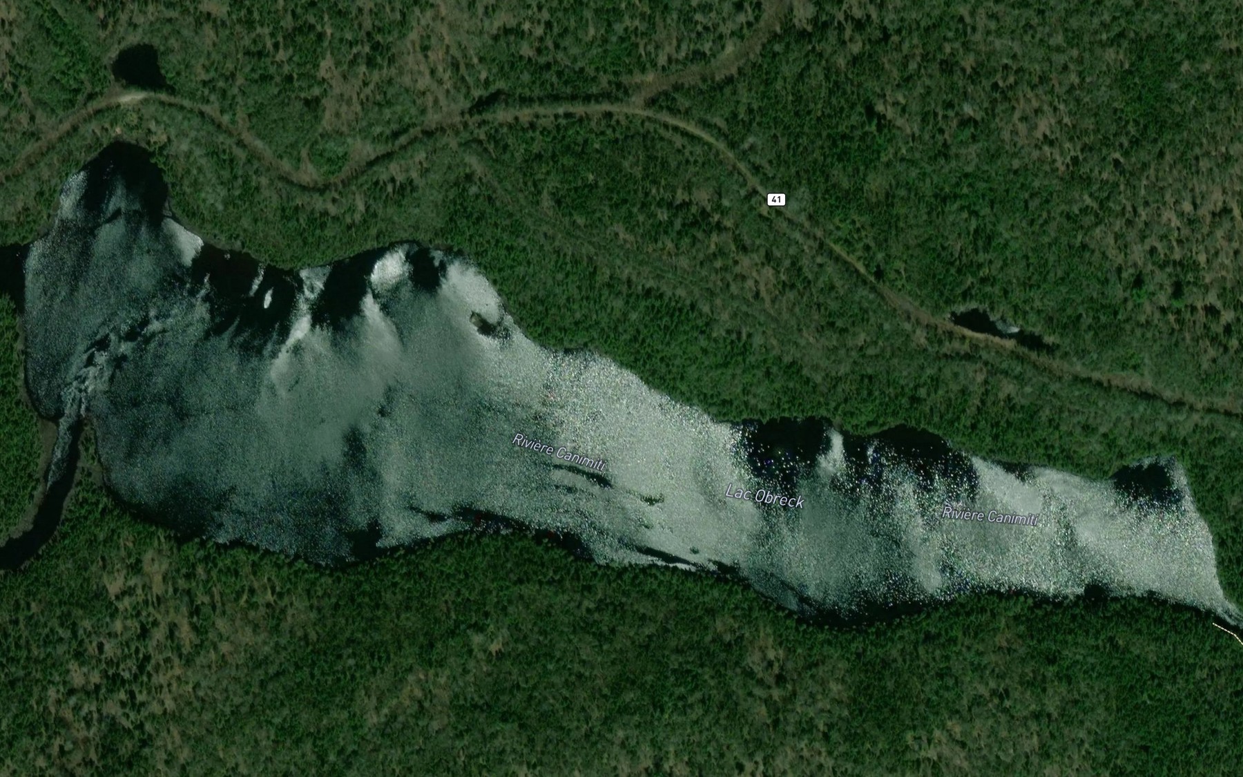 Satellite map of the Lac Obreck
