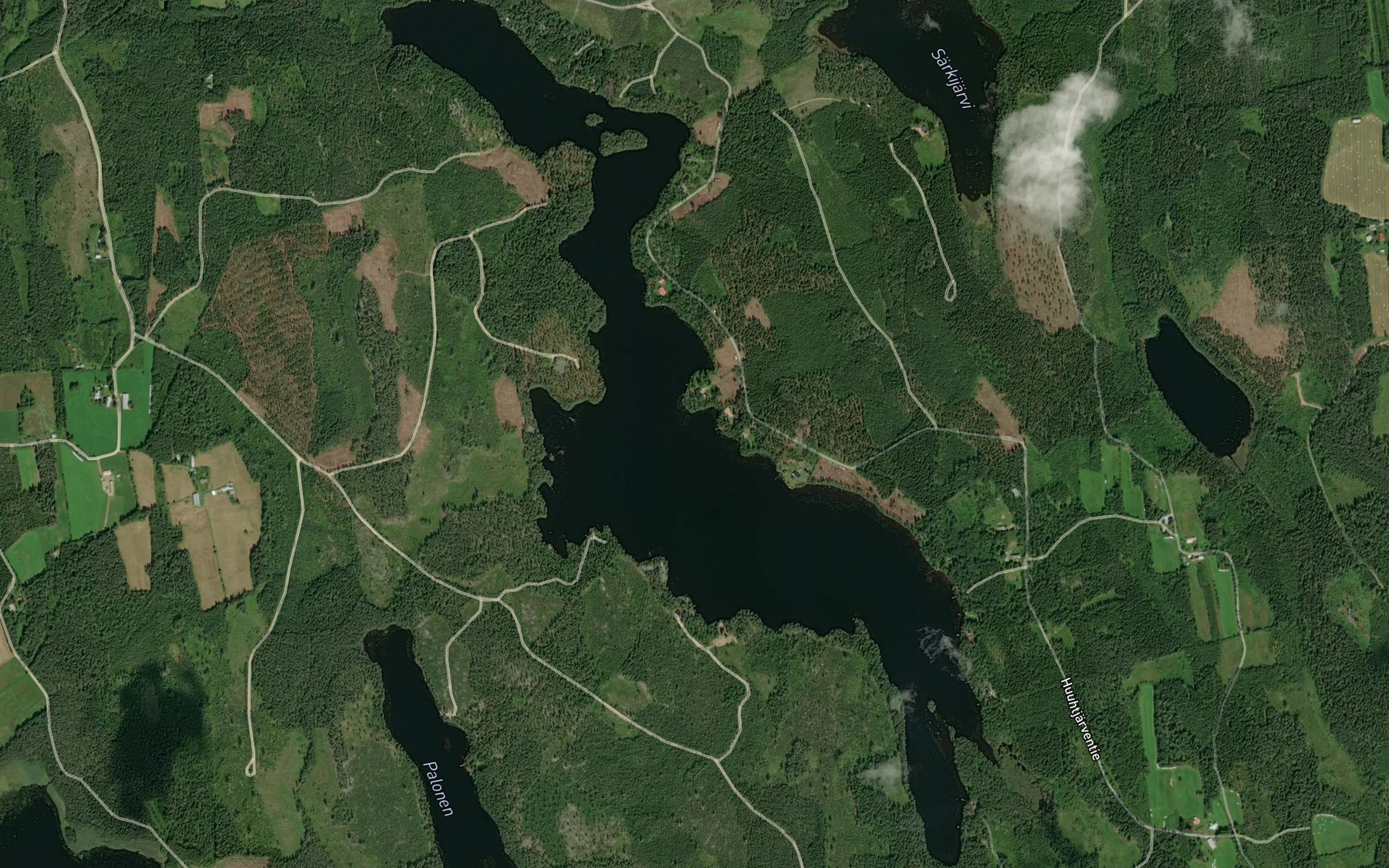 Satellite map of the Huuhtjarvi