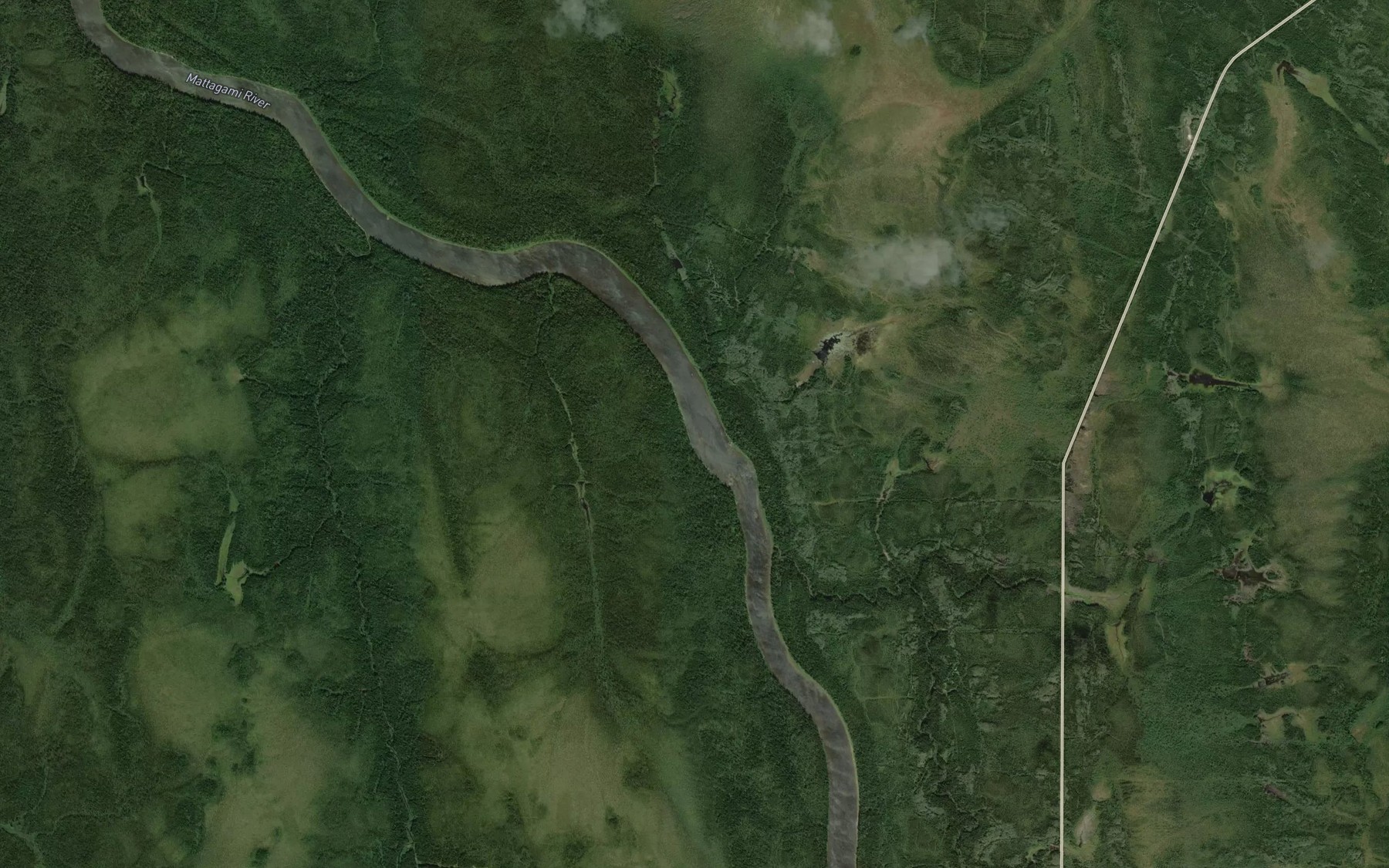Satellite map of the Scar Rapids