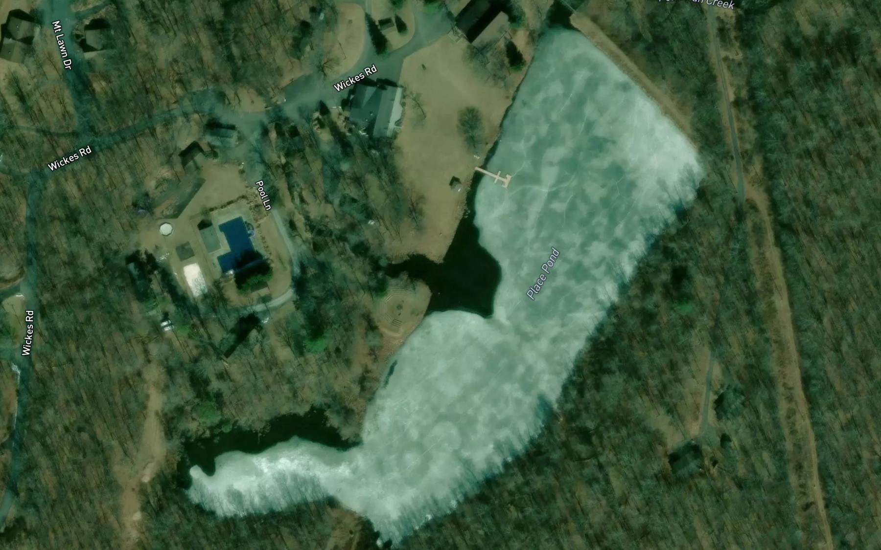 Satellite map of the Place Pond