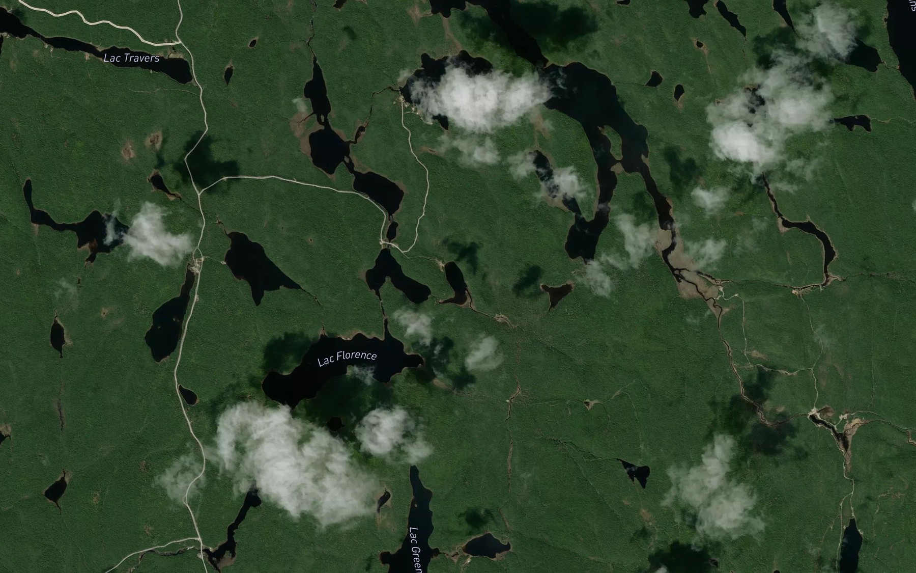 Satellite map of the Petit lac Robert