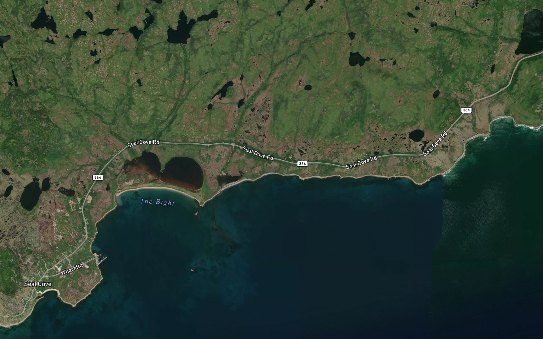 Satellite map of the Little Barasway