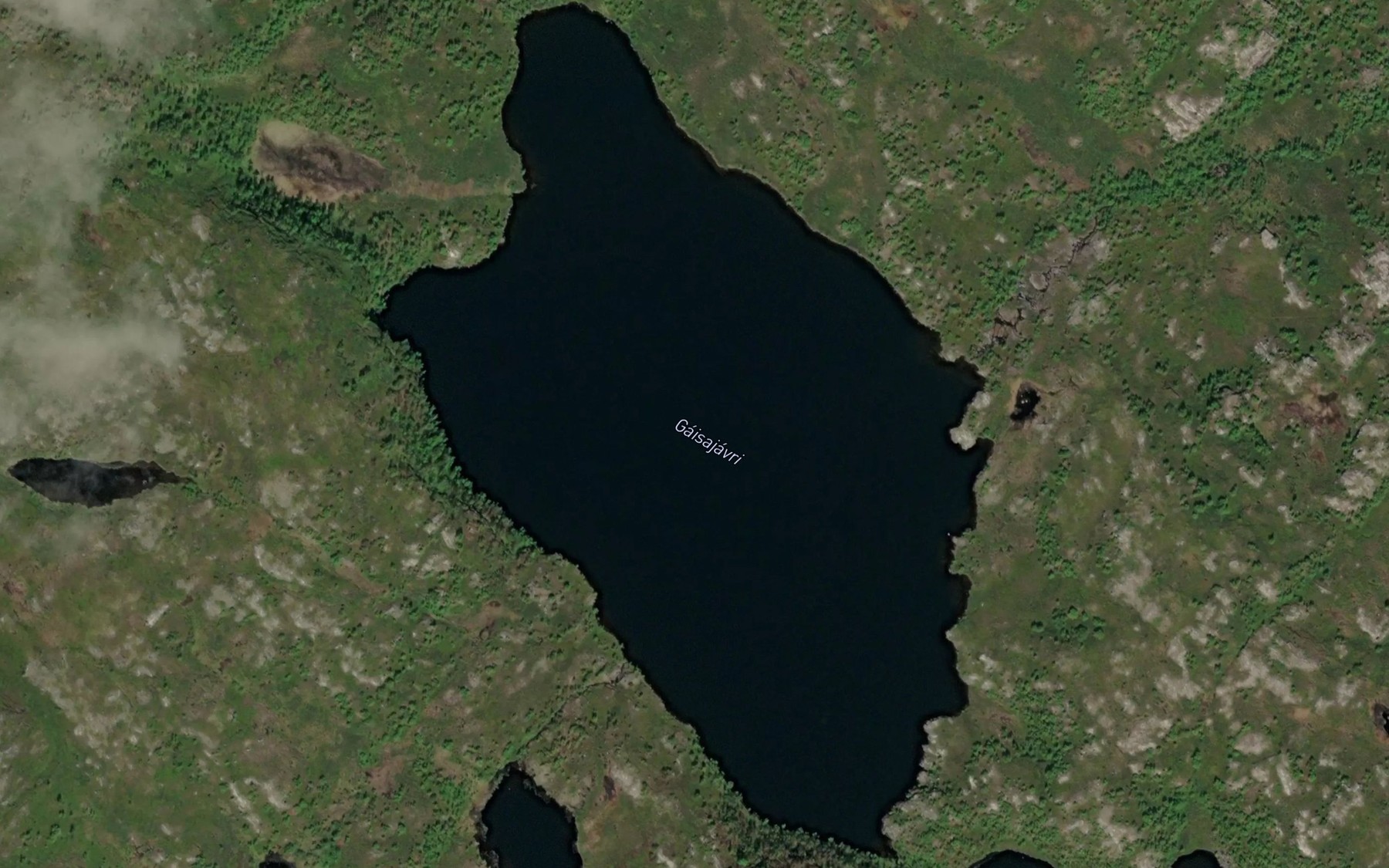 Satellite map of the Gaisajavri