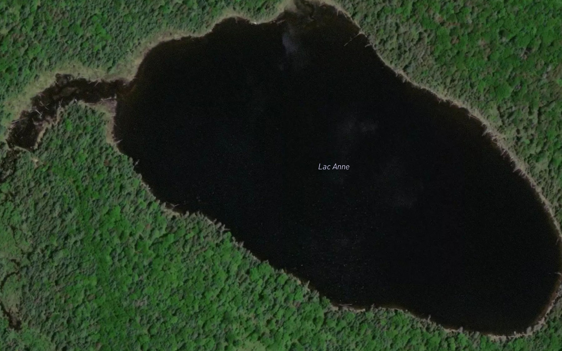 Satellite map of the Lac Anne
