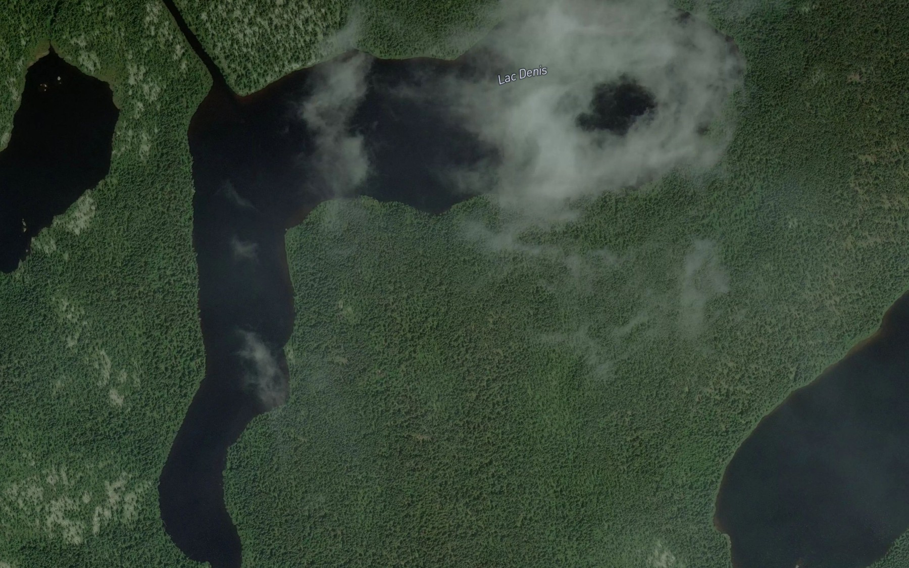 Satellite map of the Lac Denis