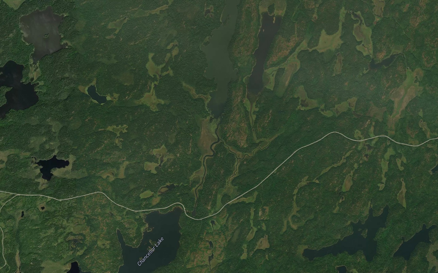 Satellite map of the Meridian Creek