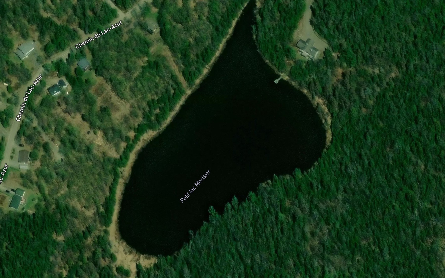Satellite map of the Petit lac Merisier