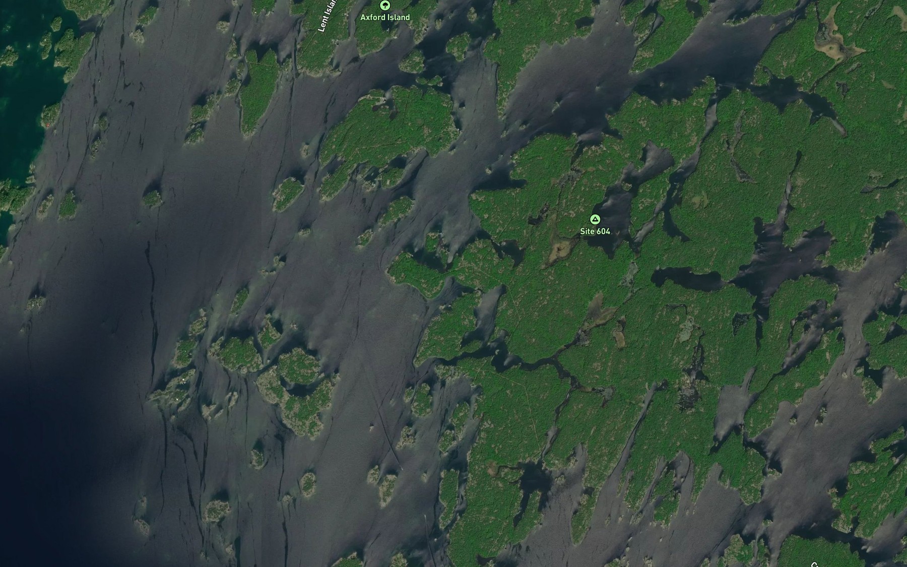 Satellite map of the Lough Bay