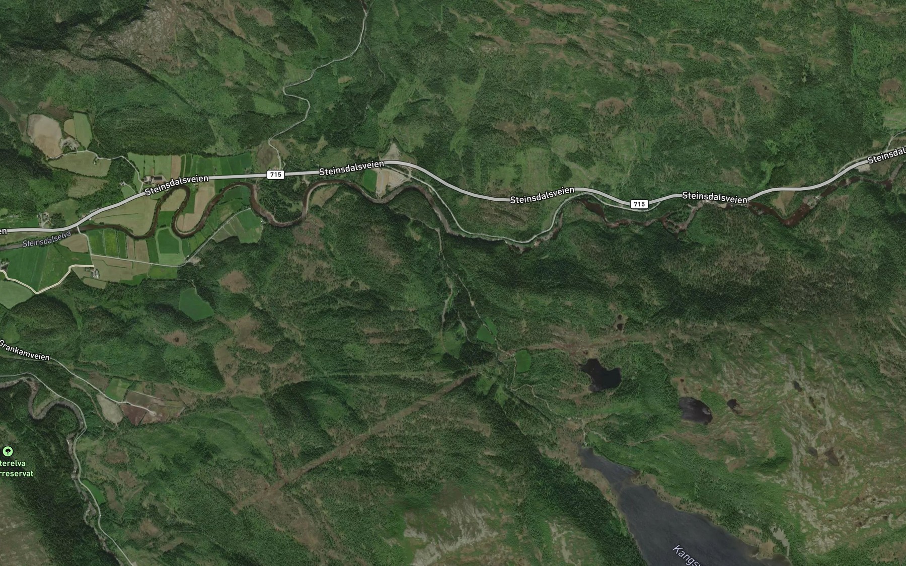 Satellite map of the Kangsvassbekken