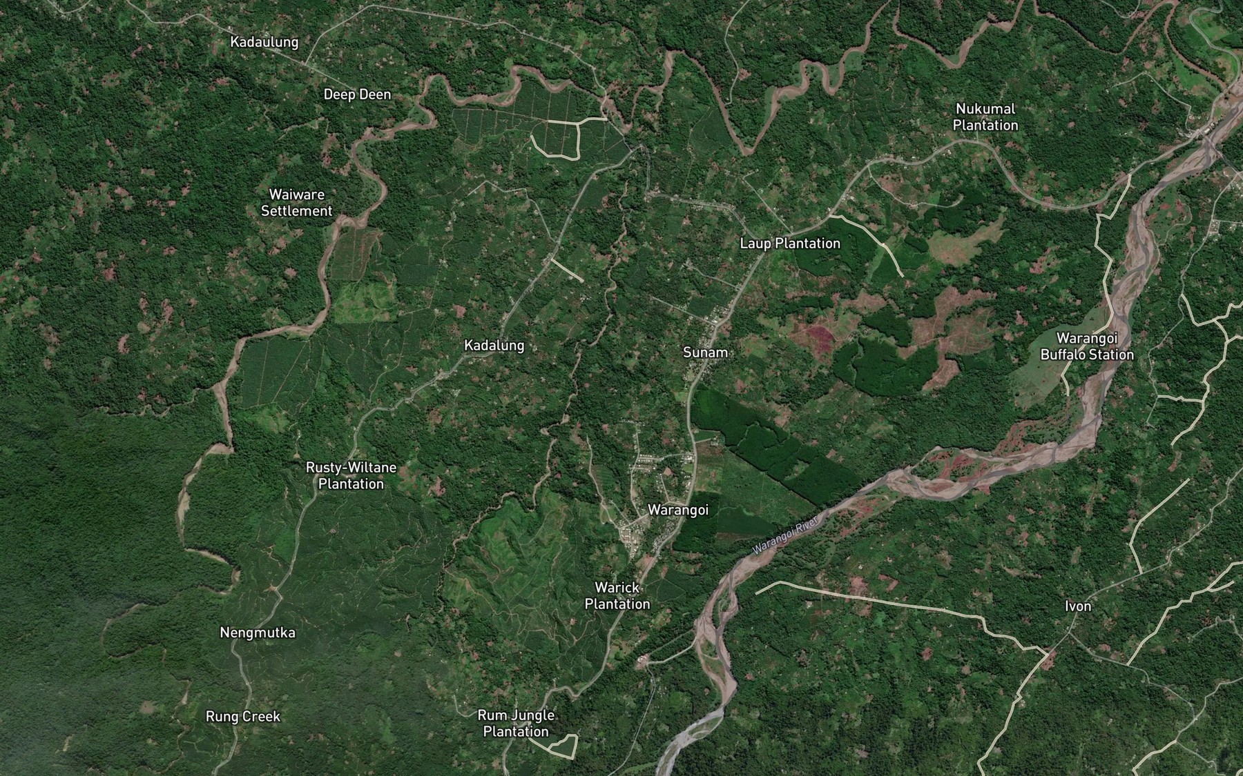 Satellite map of the Ilugi Creek