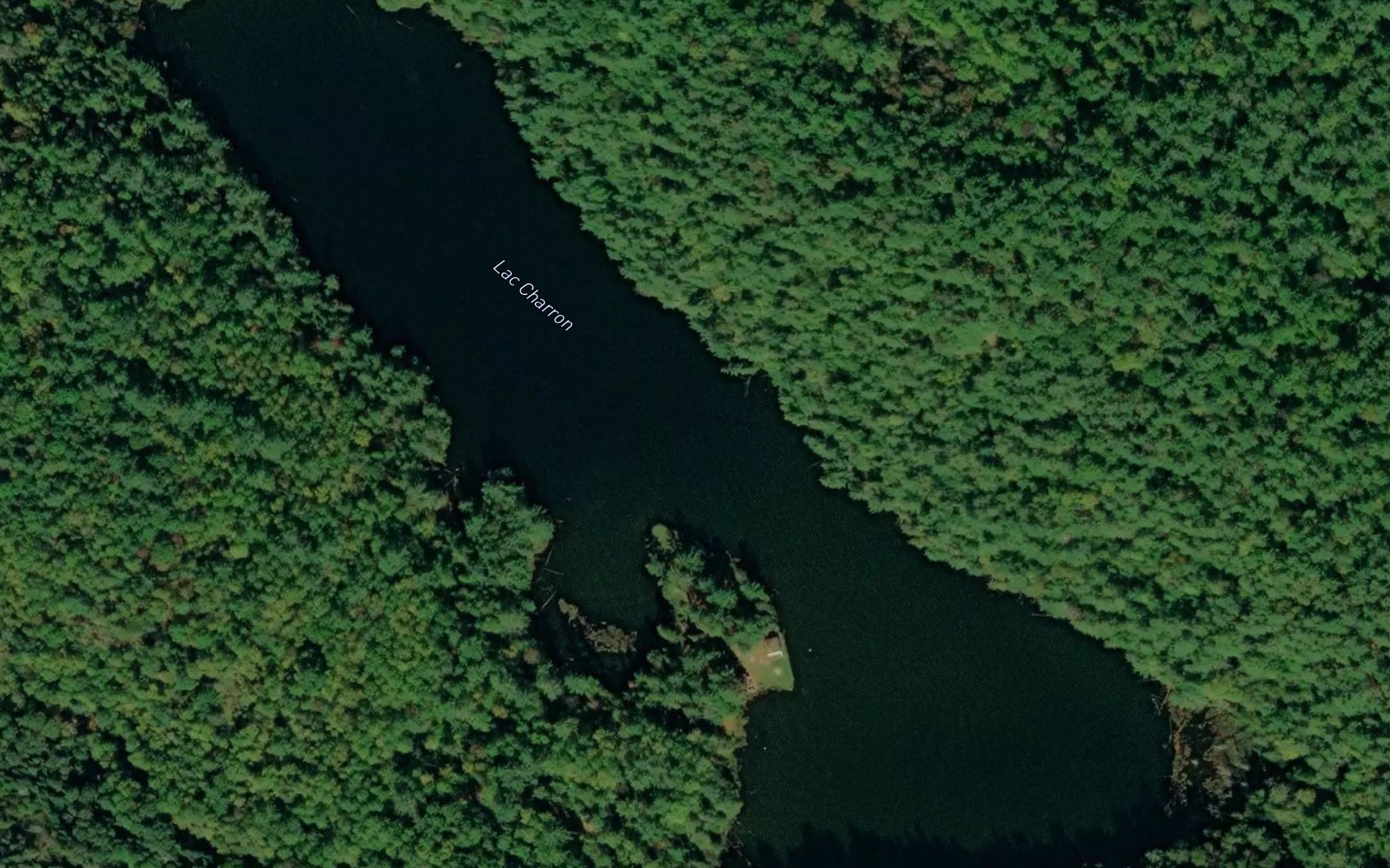 Satellite map of the Lac Charron