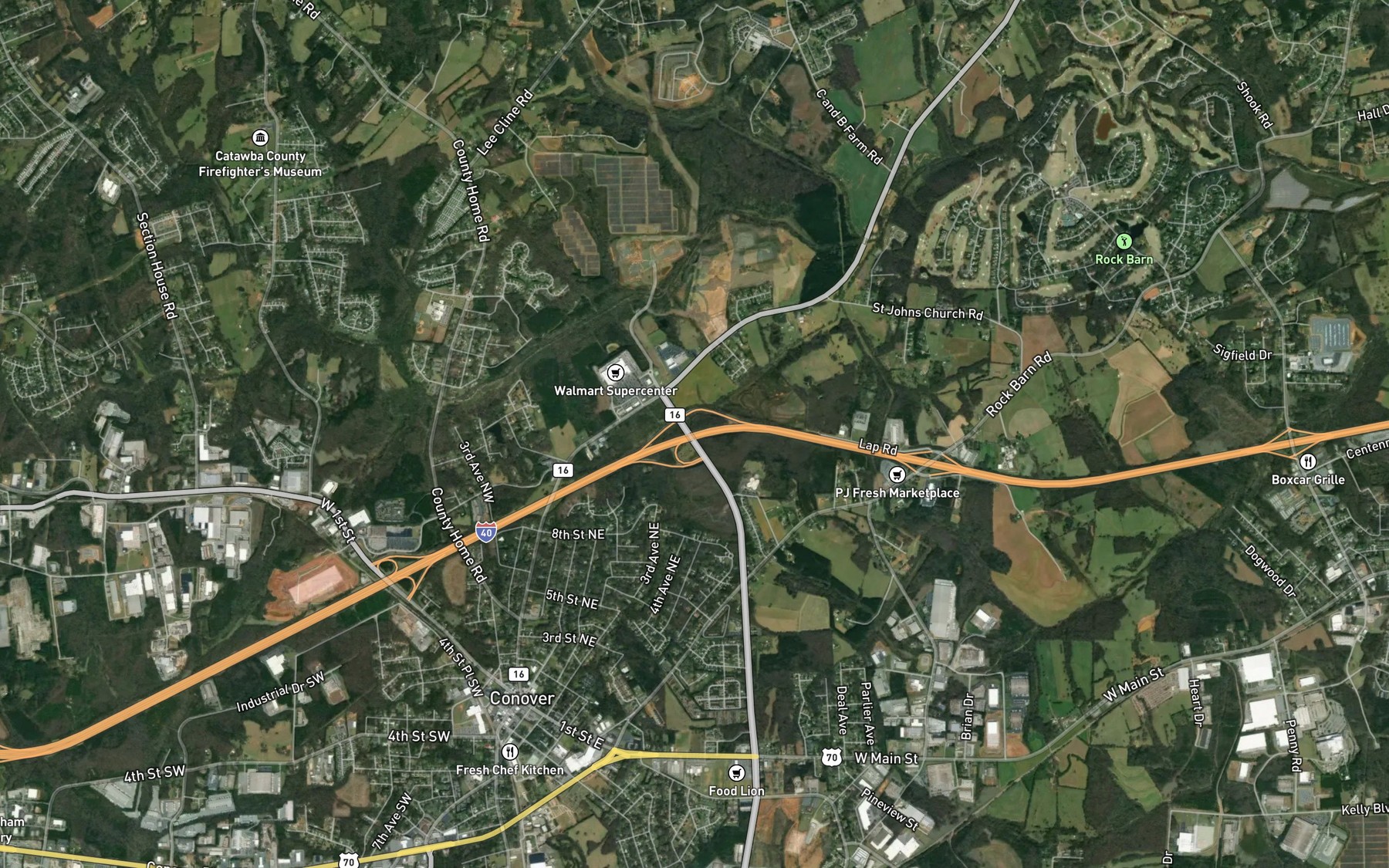 Satellite map of the F J I Development Corporation Lake