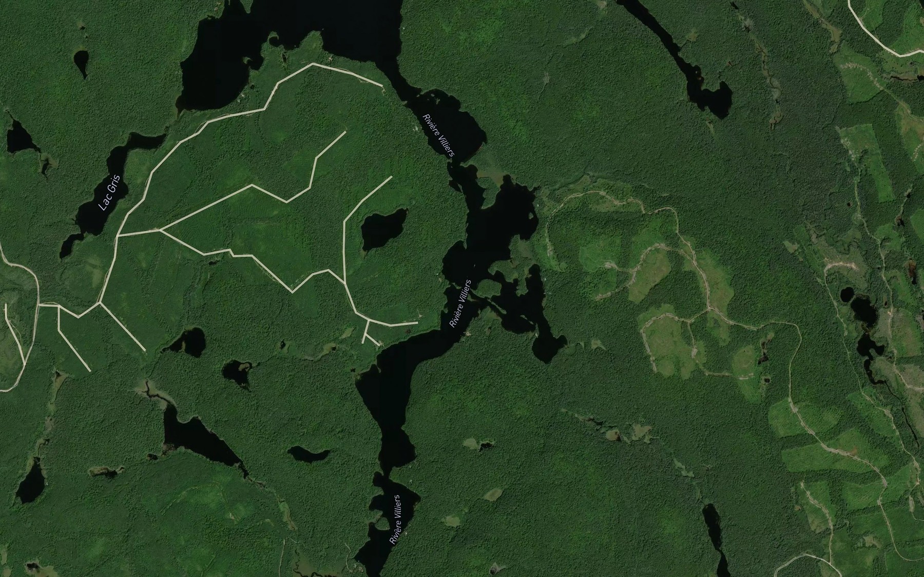 Satellite map of the Lac Opwaiak